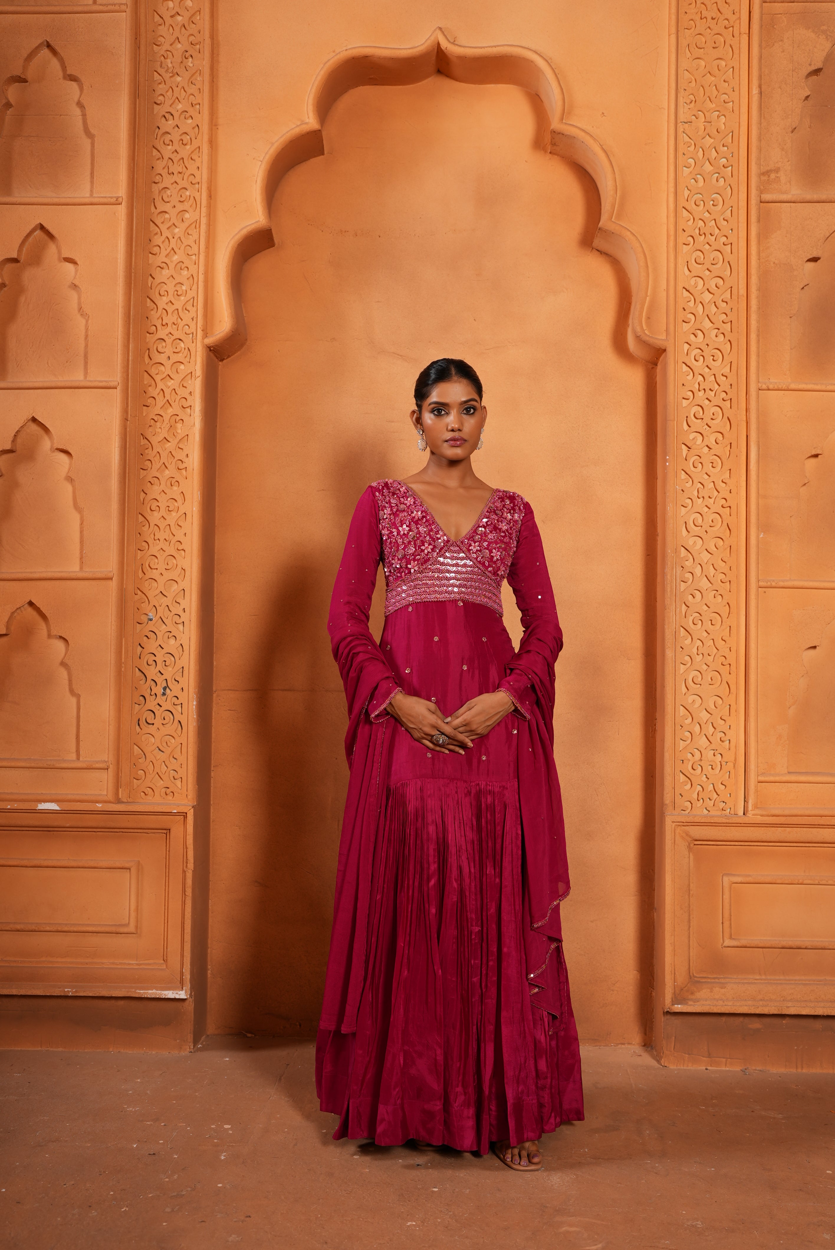 Pink Suit (Tone On Tone Work)