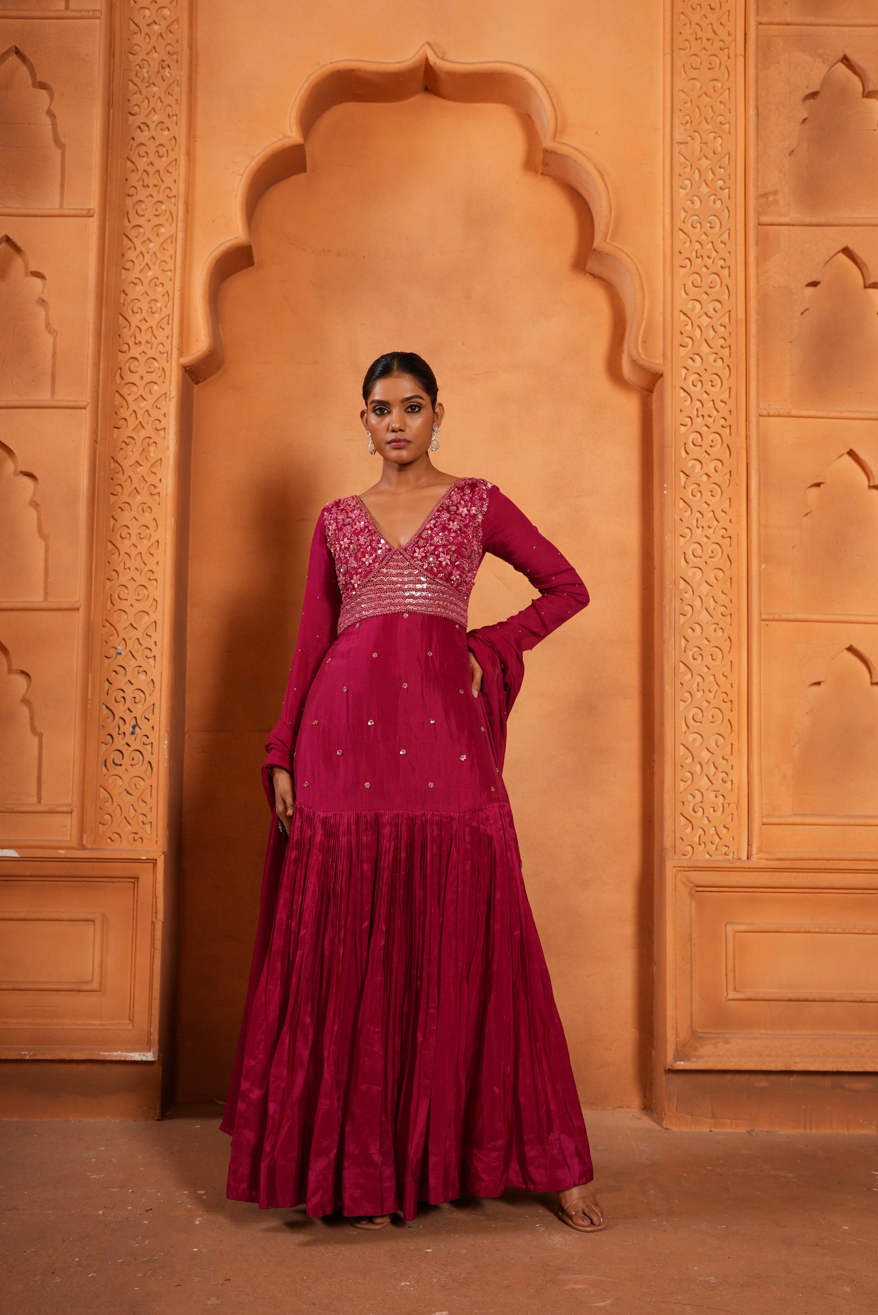 Pink Suit (Tone On Tone Work)