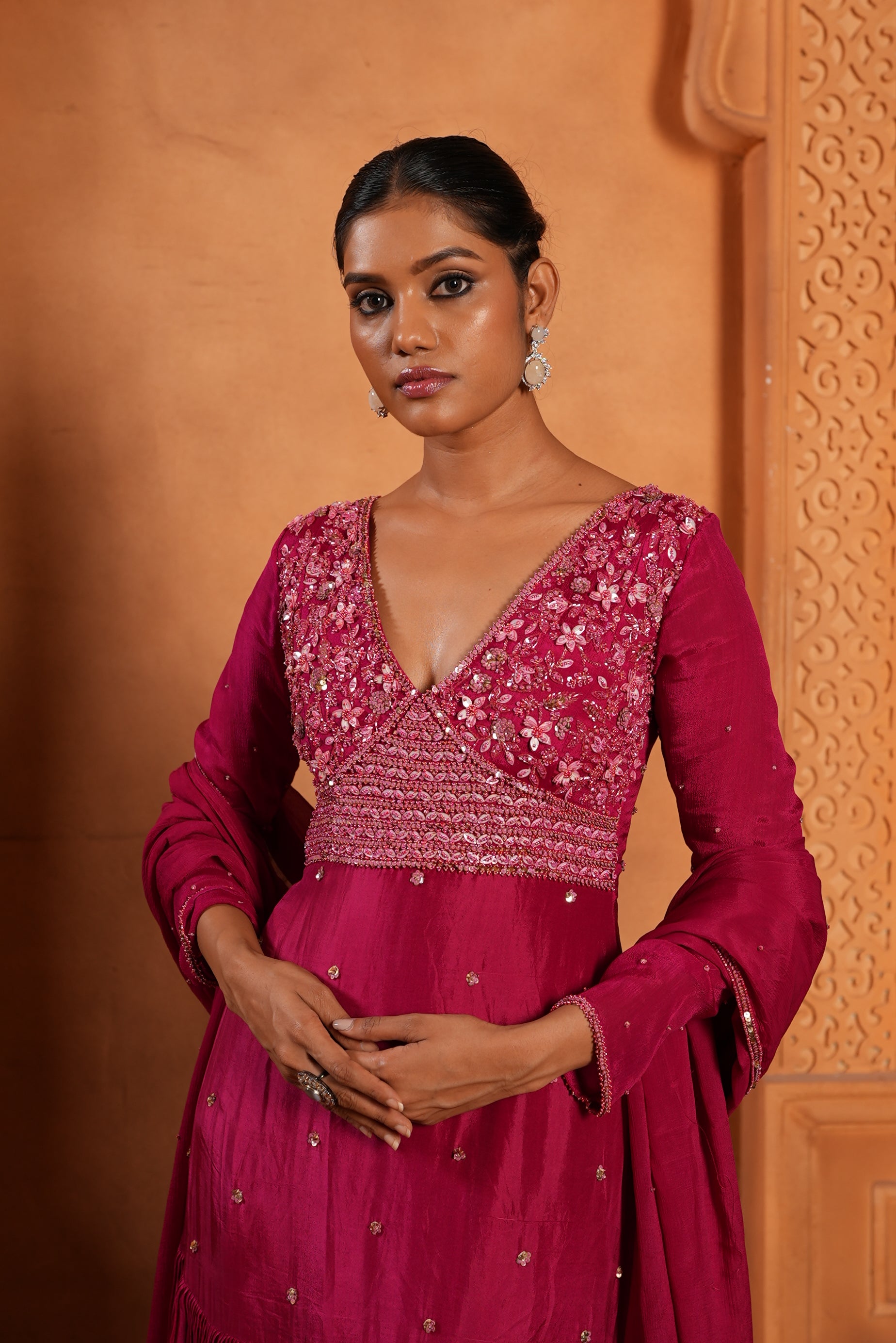 Pink Suit (Tone On Tone Work)