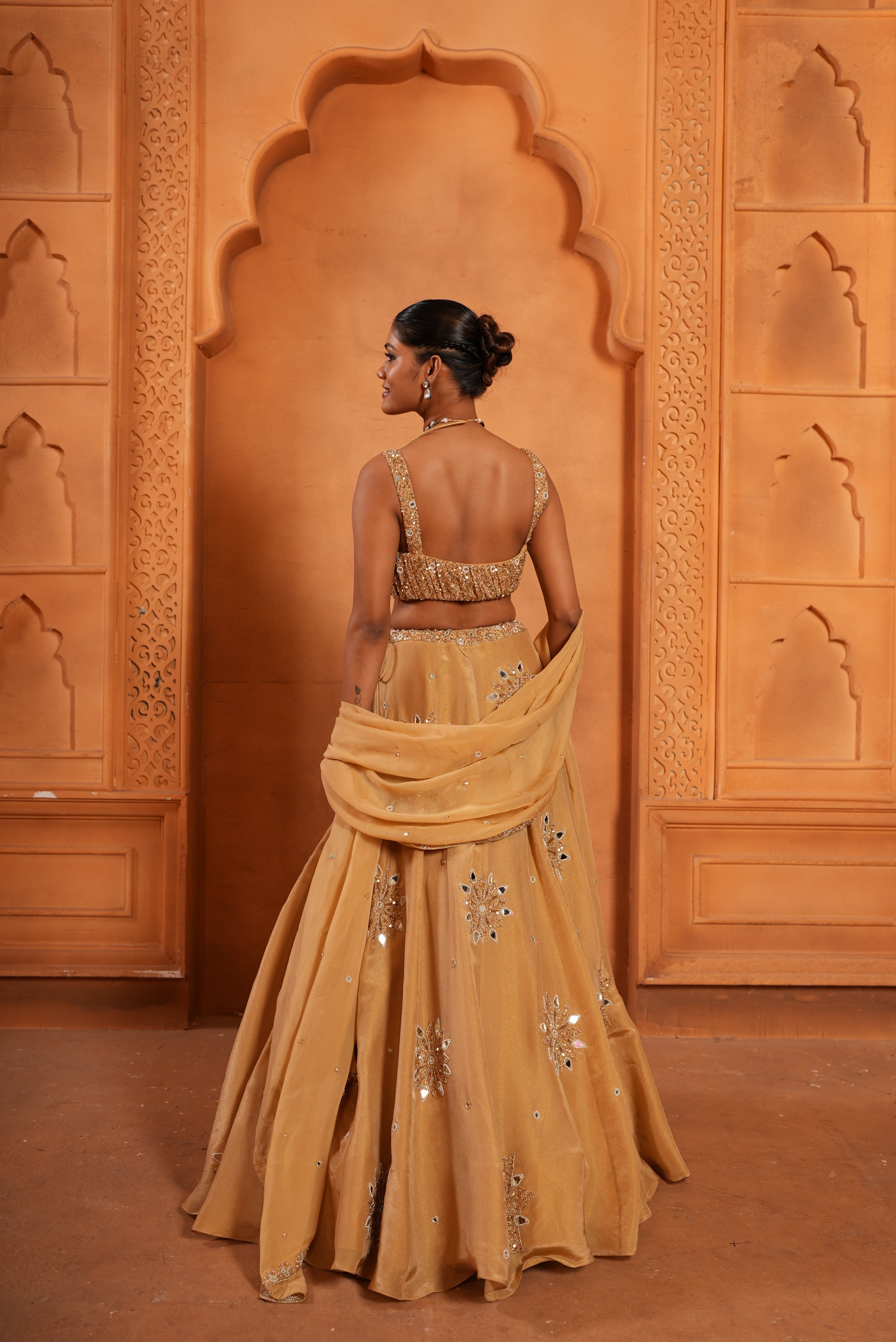 Gold (Crop-Top) Zari Lehenga