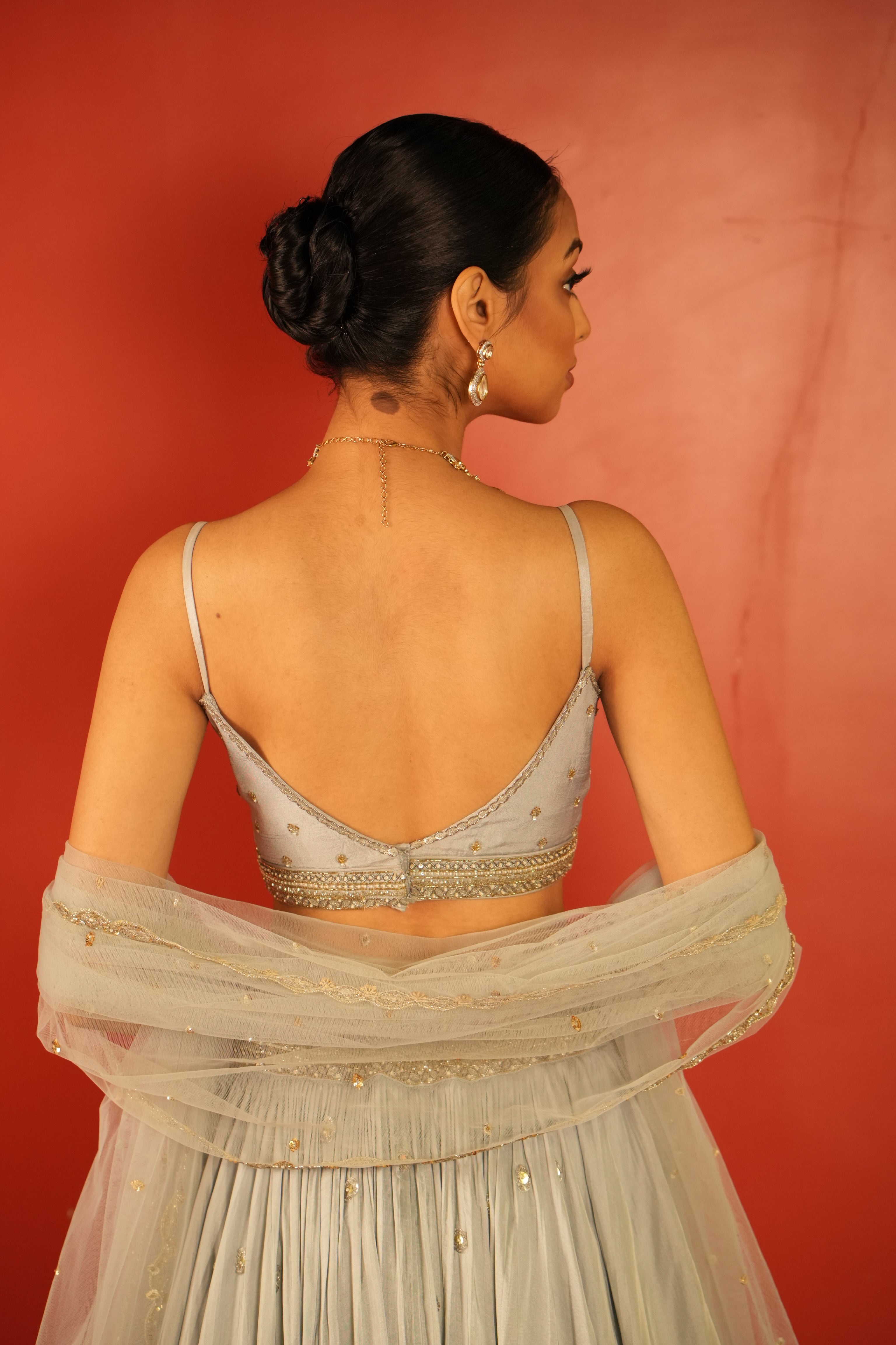 Powder Blue Lehenga Set