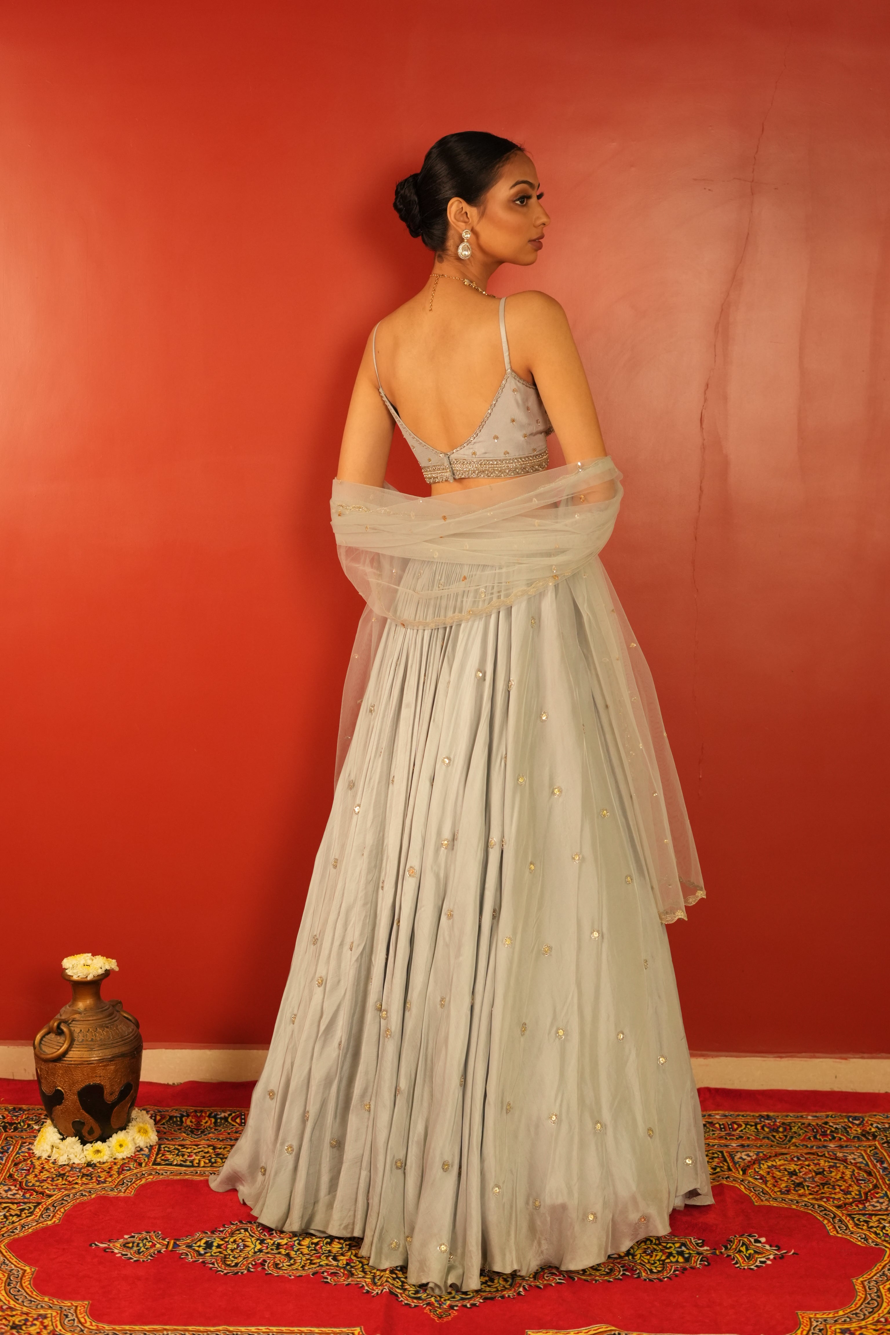 Powder Blue Lehenga Set