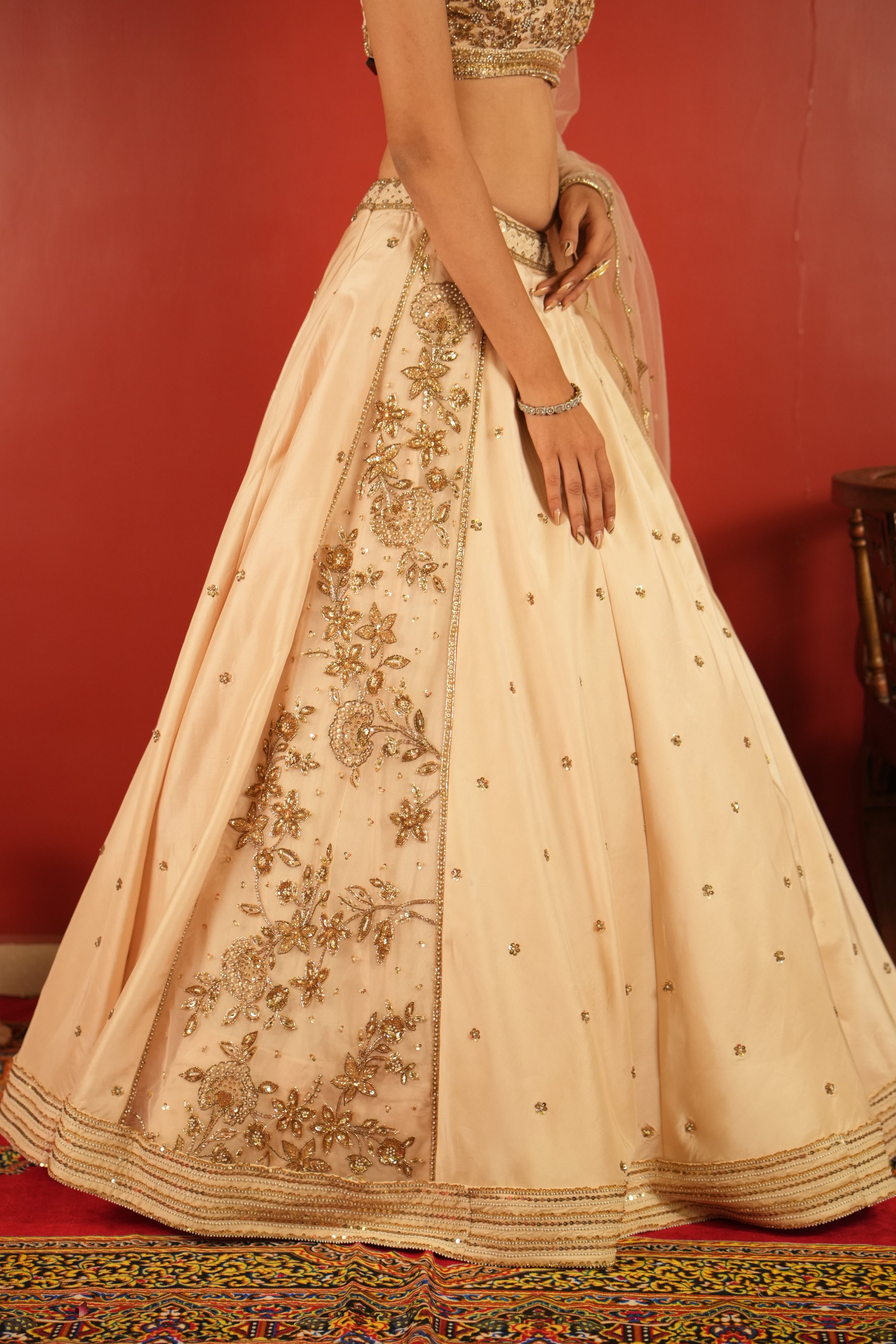 Ivory Lehenga Set