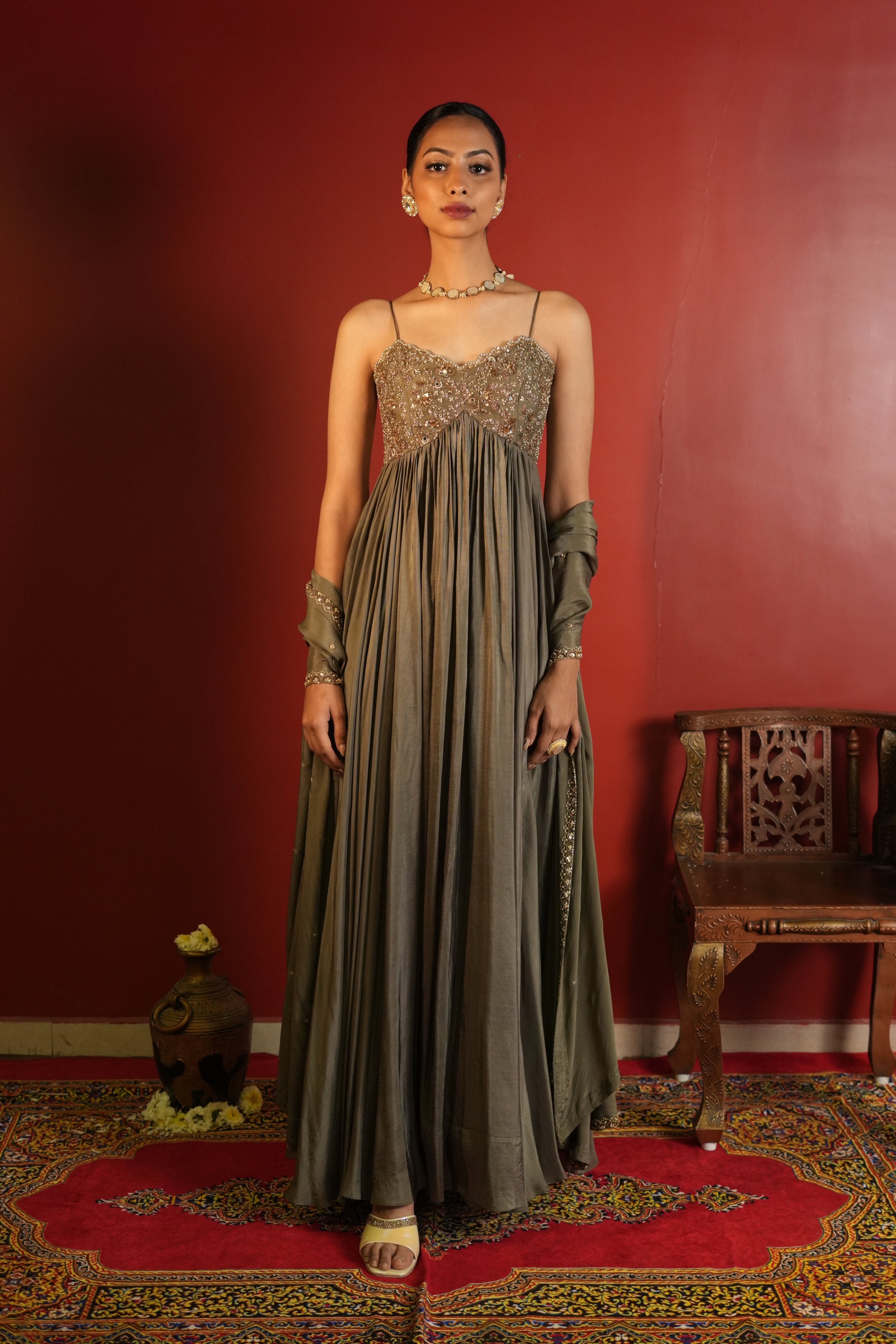 Olive Green Suit Set