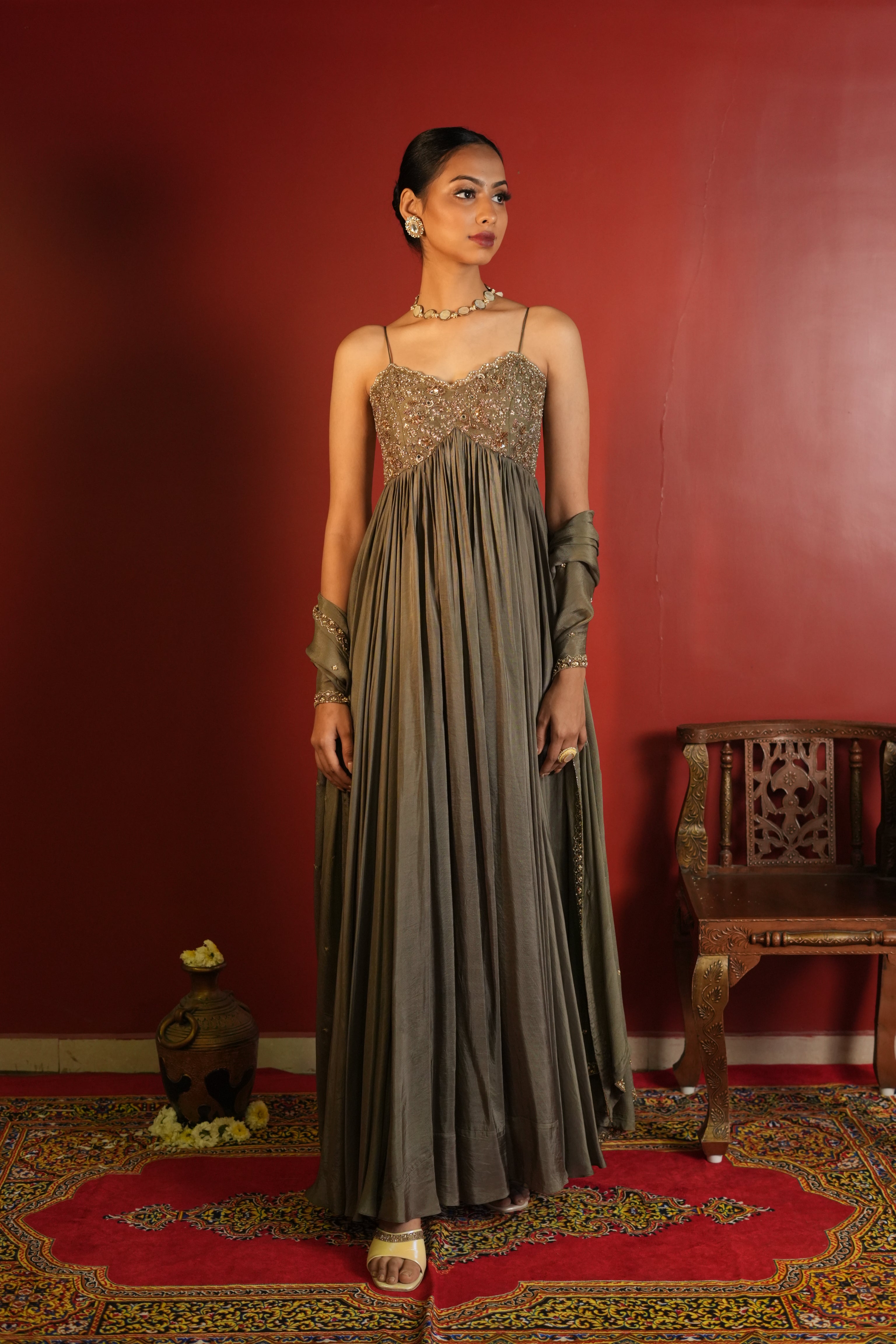 Olive Green Suit Set