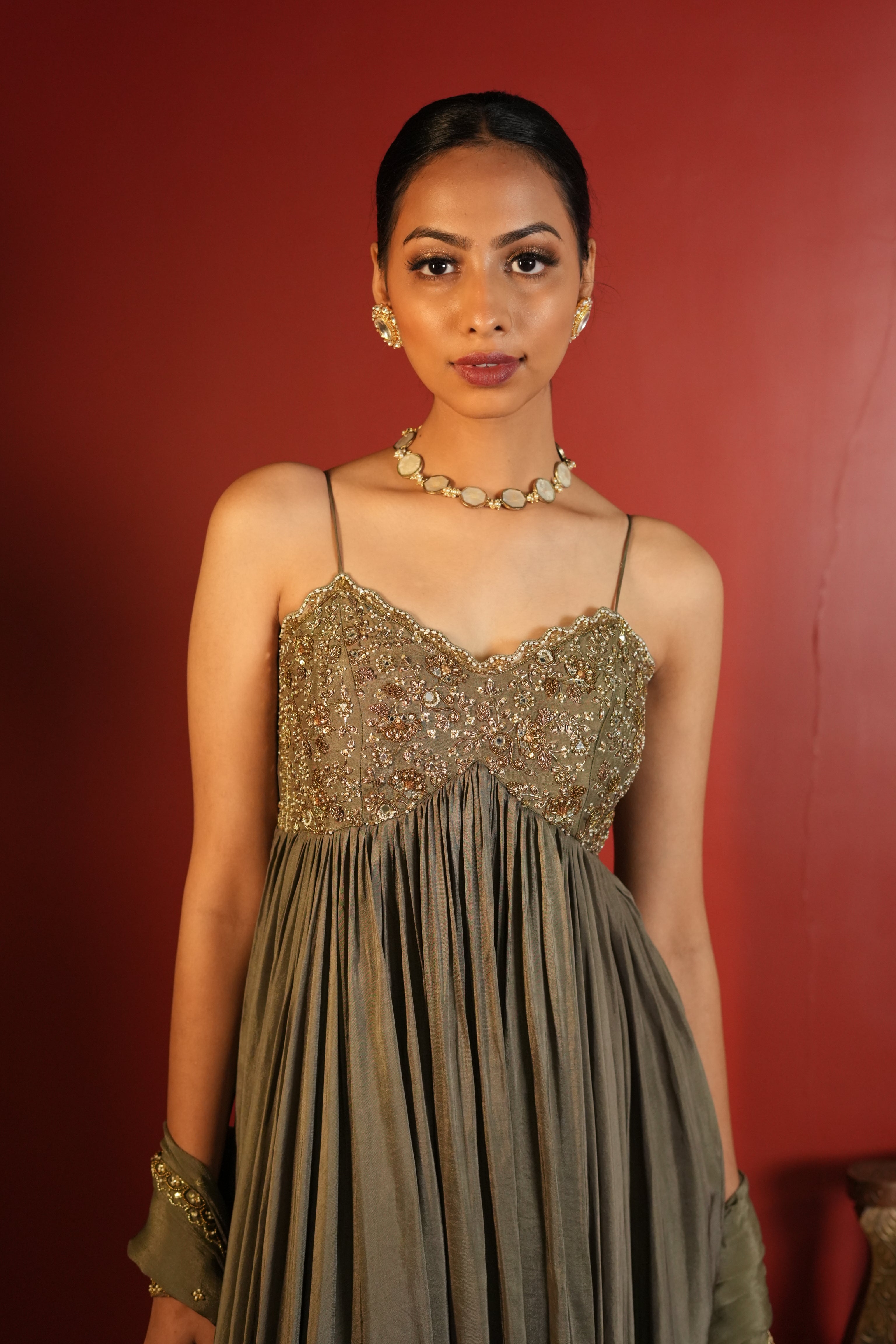 Olive Green Suit Set