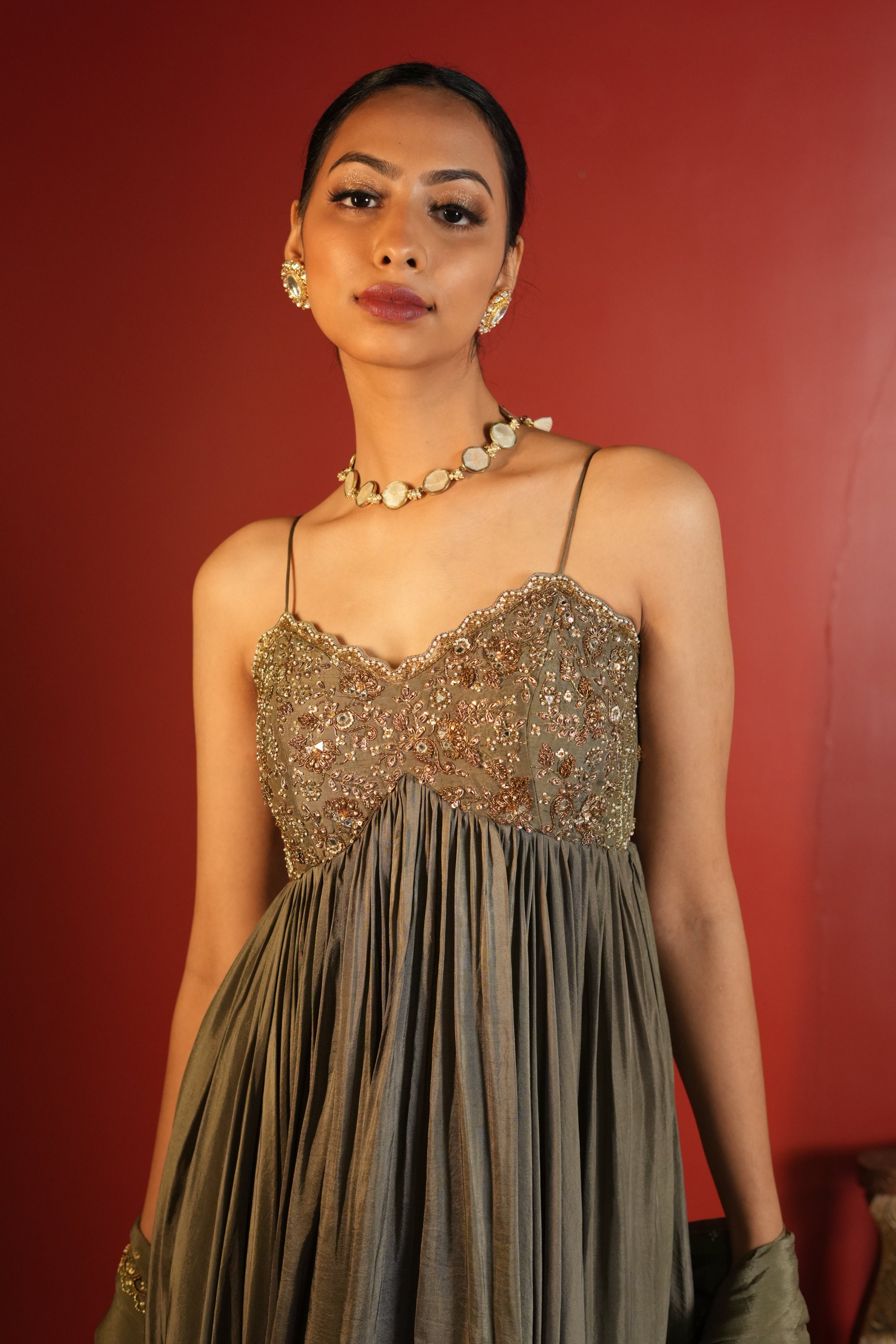 Olive Green Suit Set