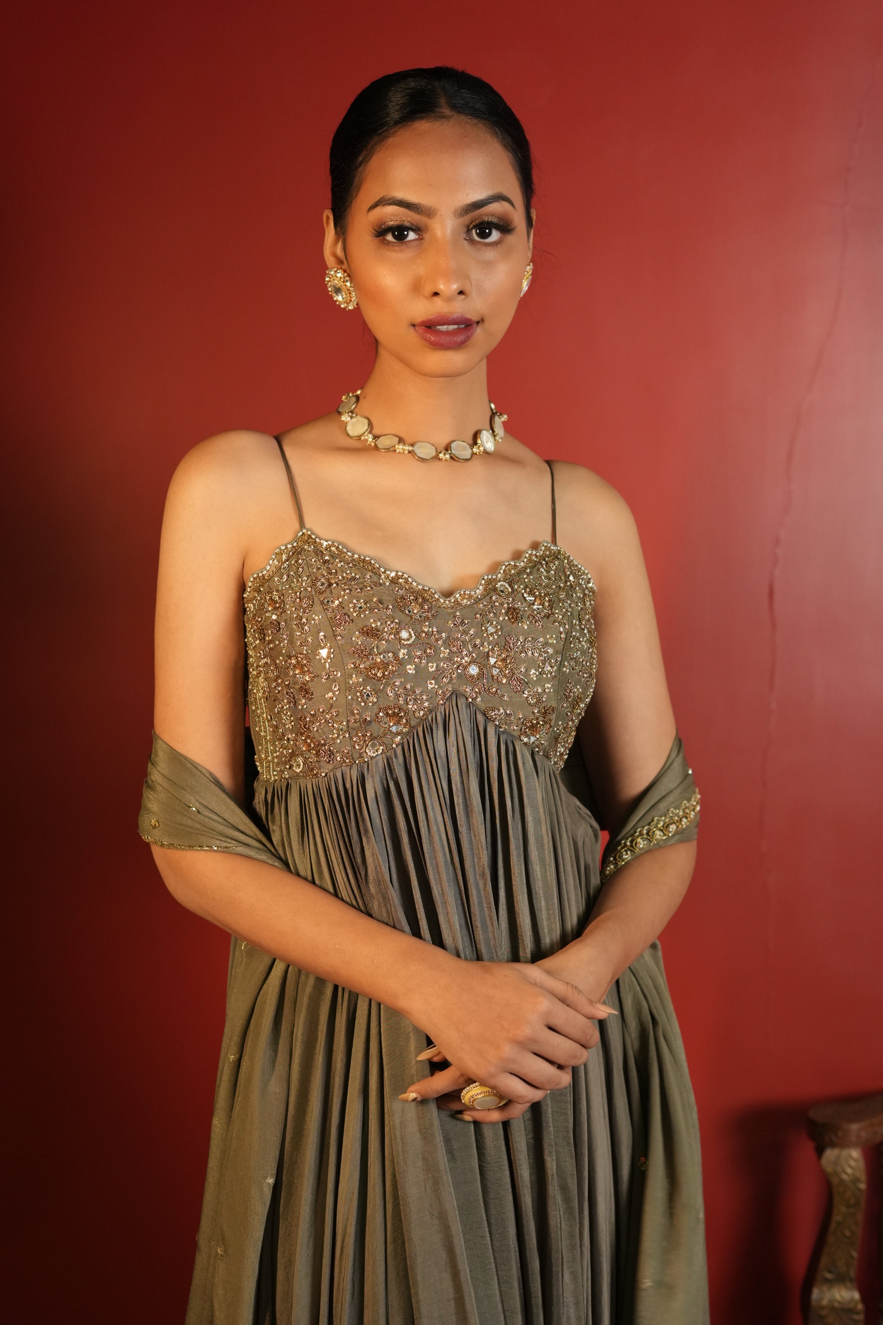 Olive Green Suit Set