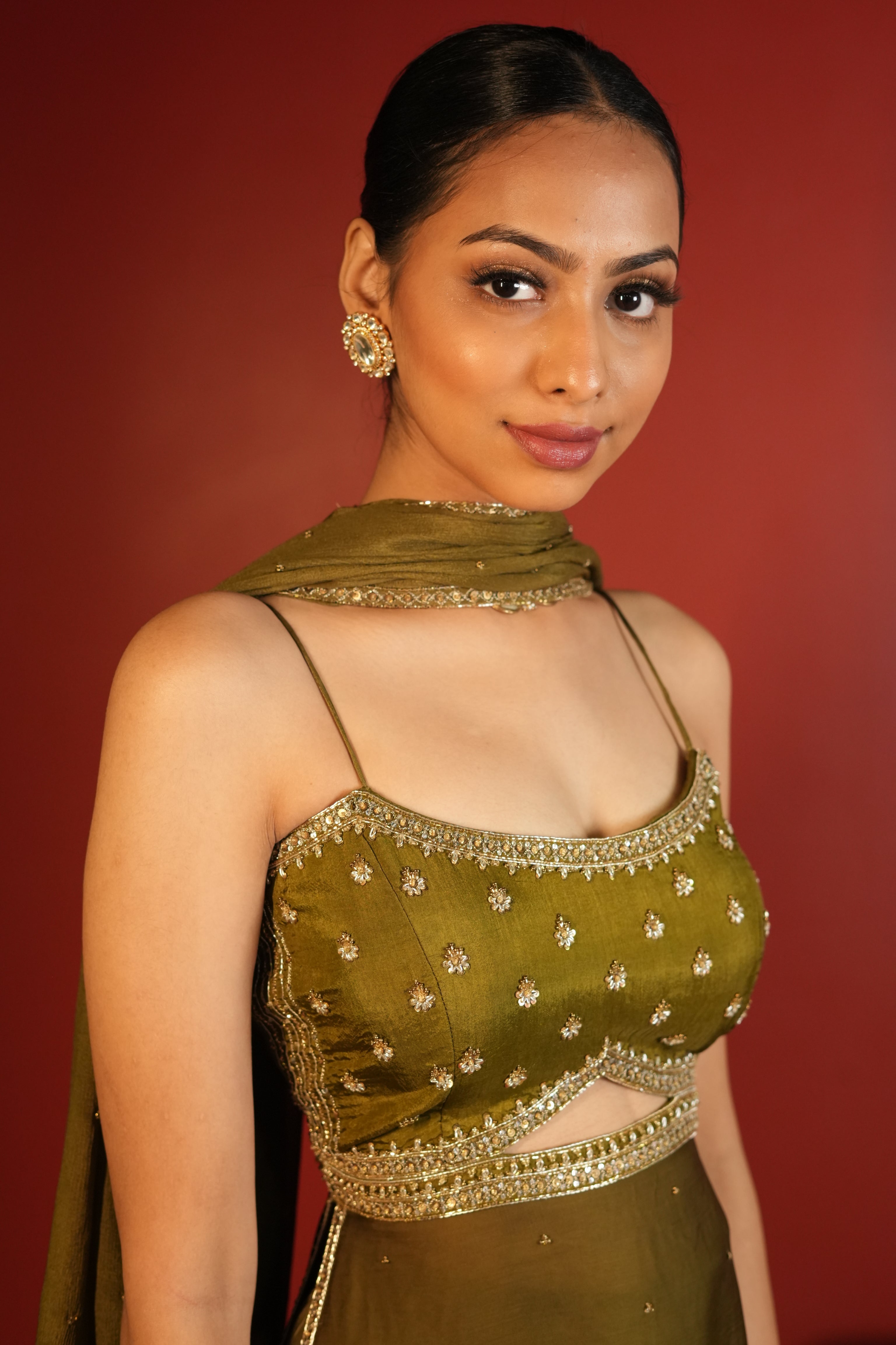 Mehendi Green Sharara Set