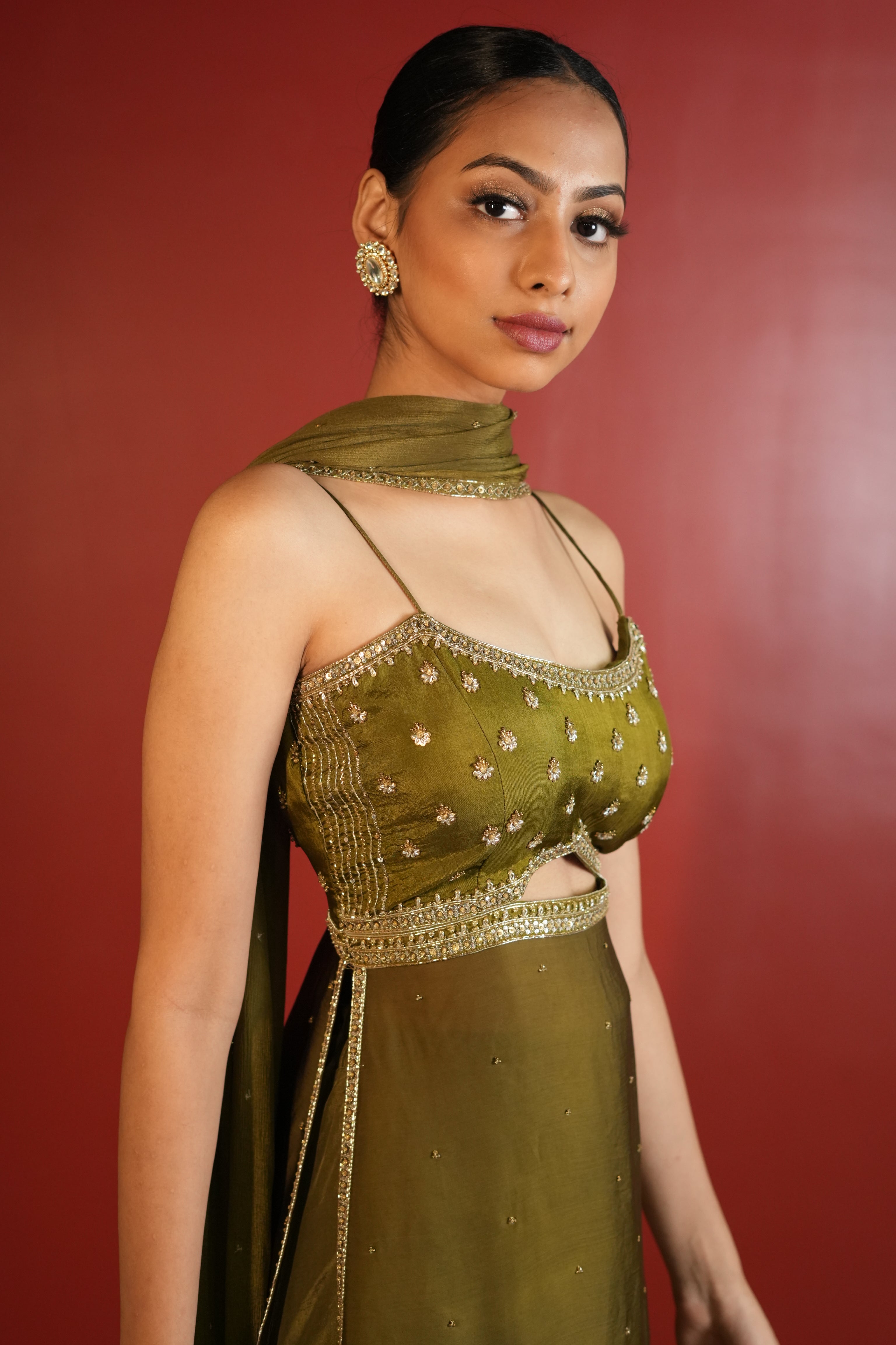 Mehendi Green Sharara Set