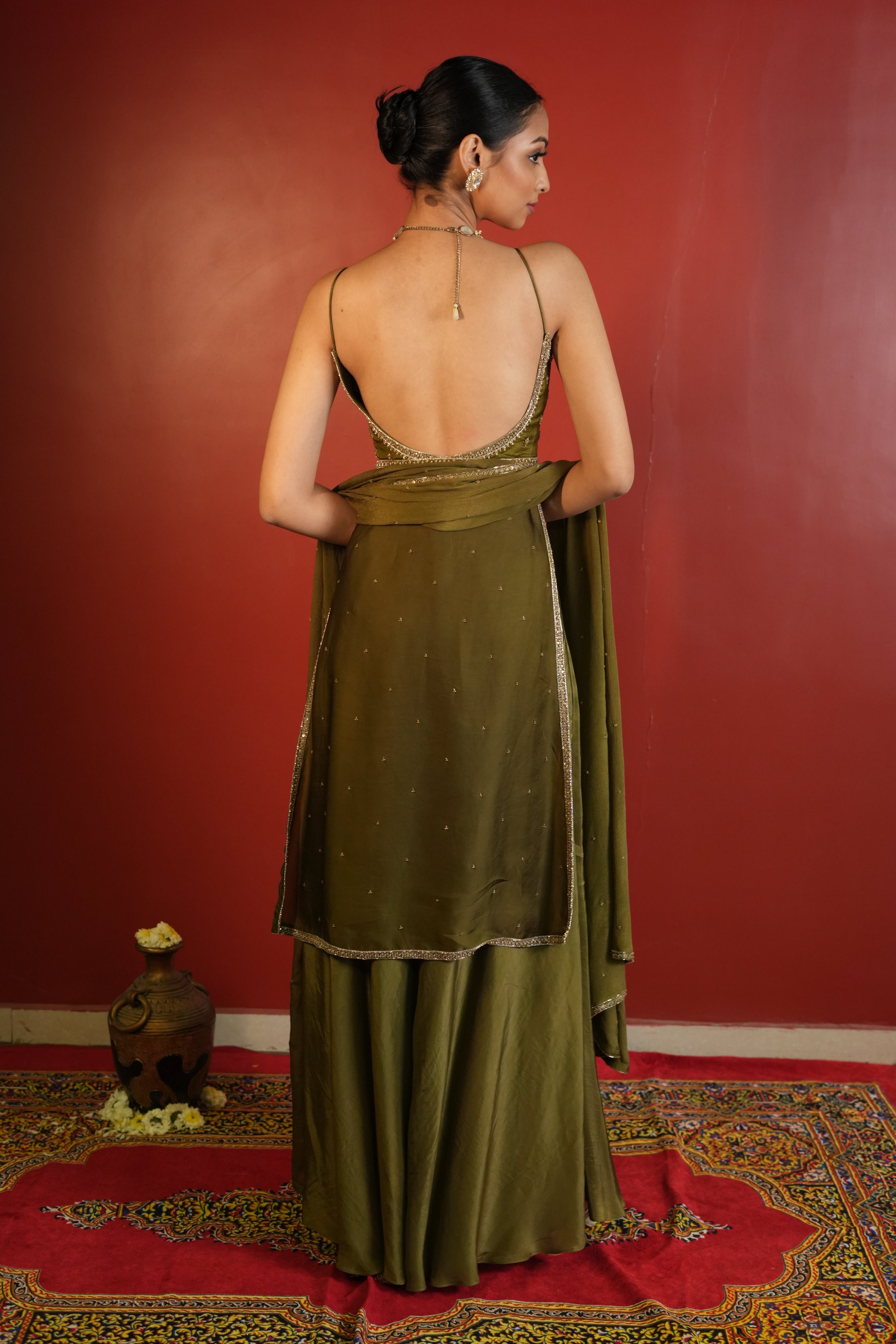 Mehendi Green Sharara Set