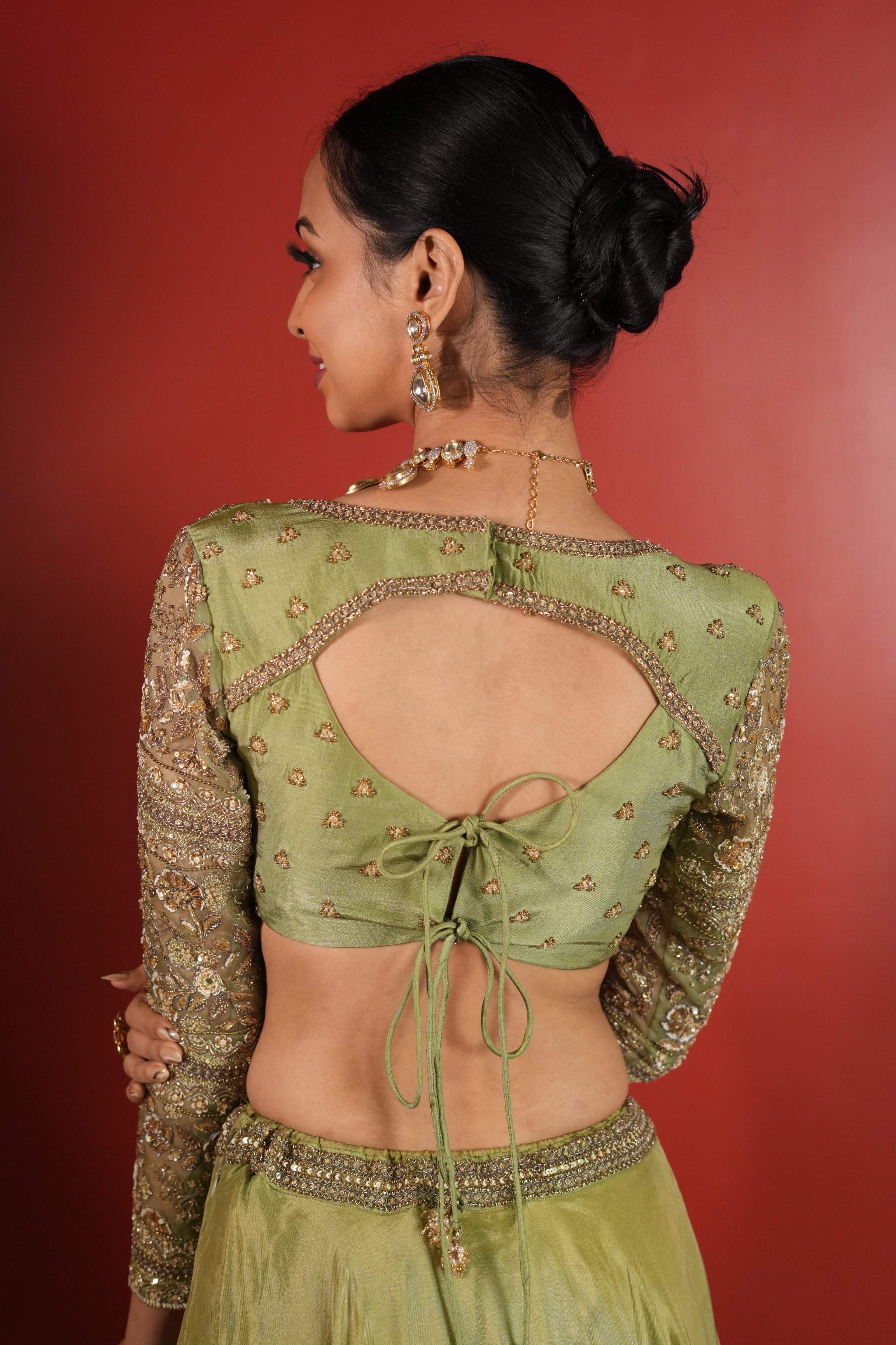 Green Lehenga Set