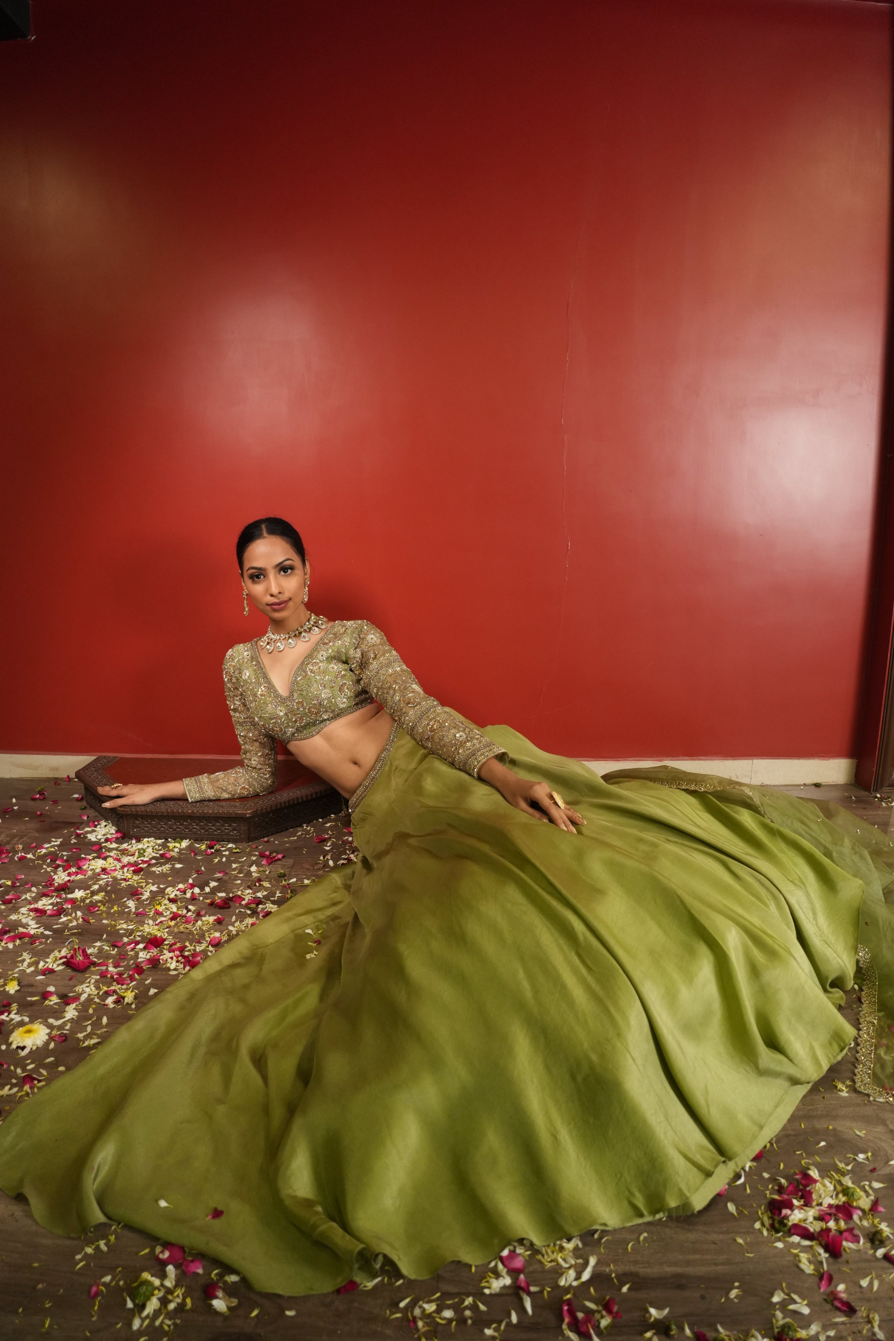 Green Lehenga Set