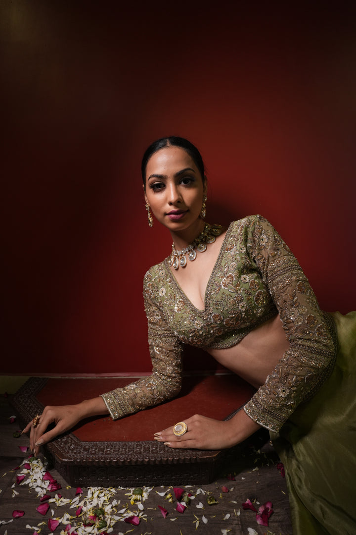 Green Lehenga Set