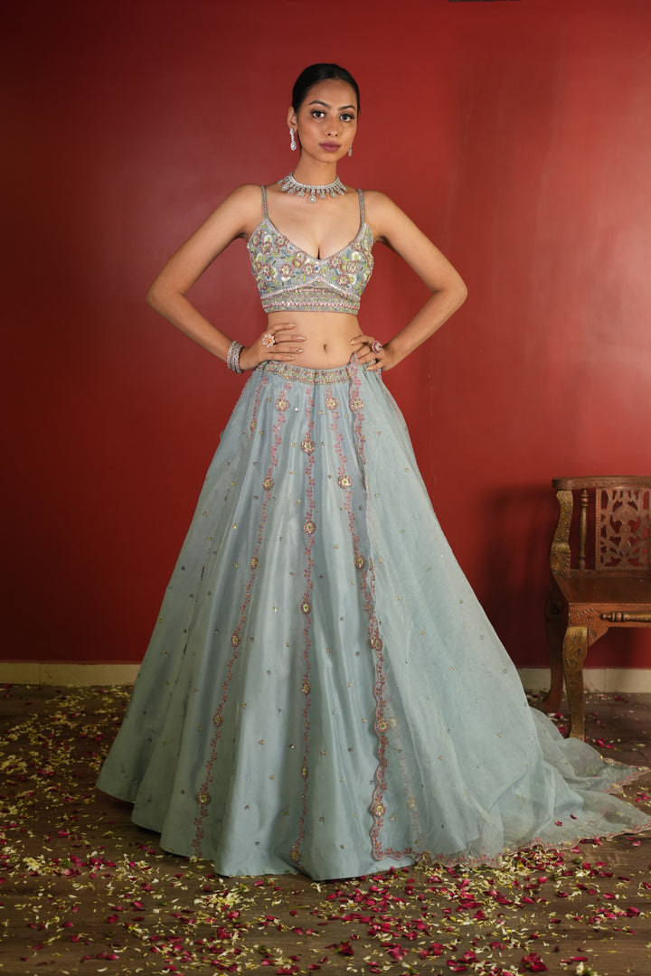 Sky Blue Lehenga Set
