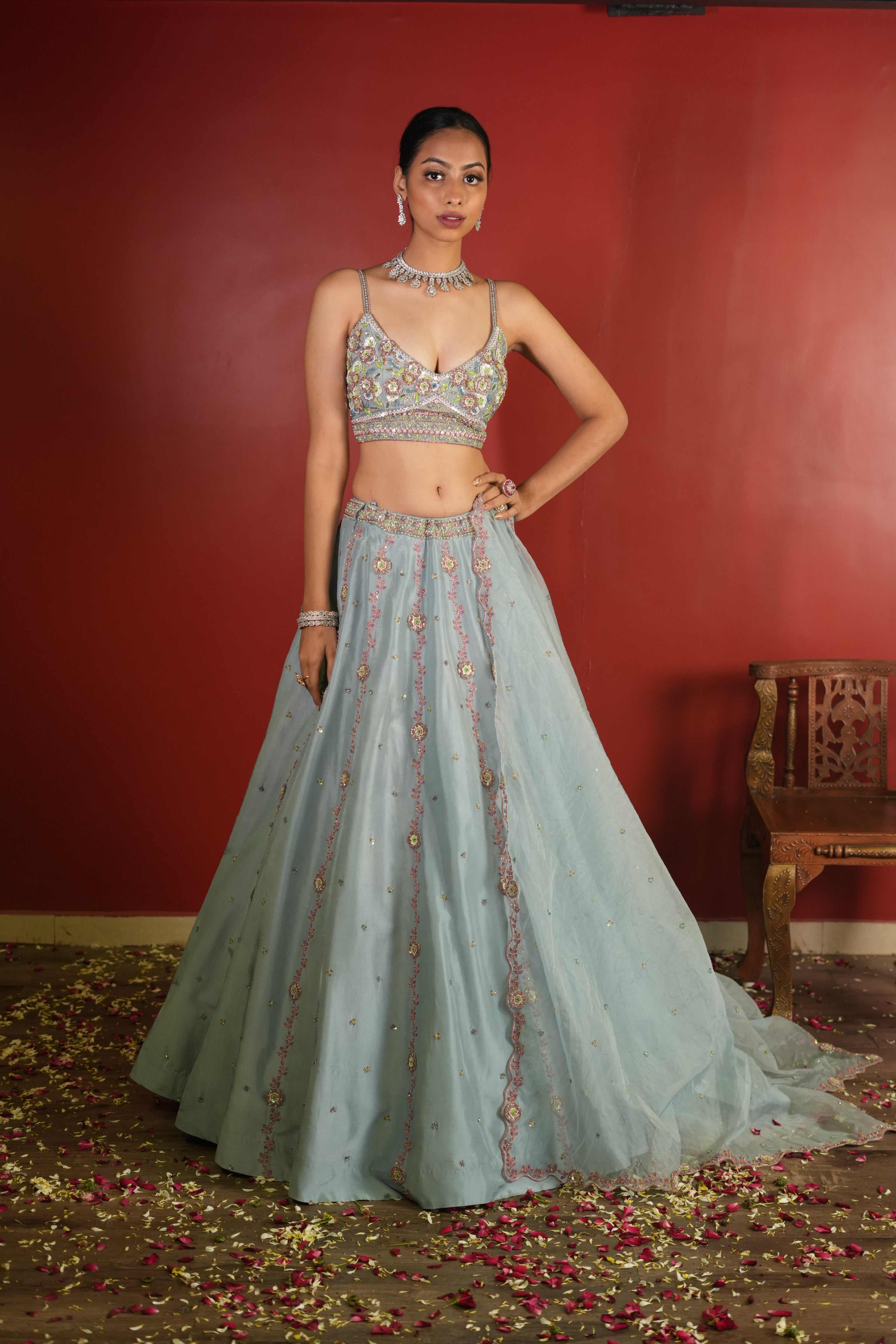 Sky Blue Lehenga Set