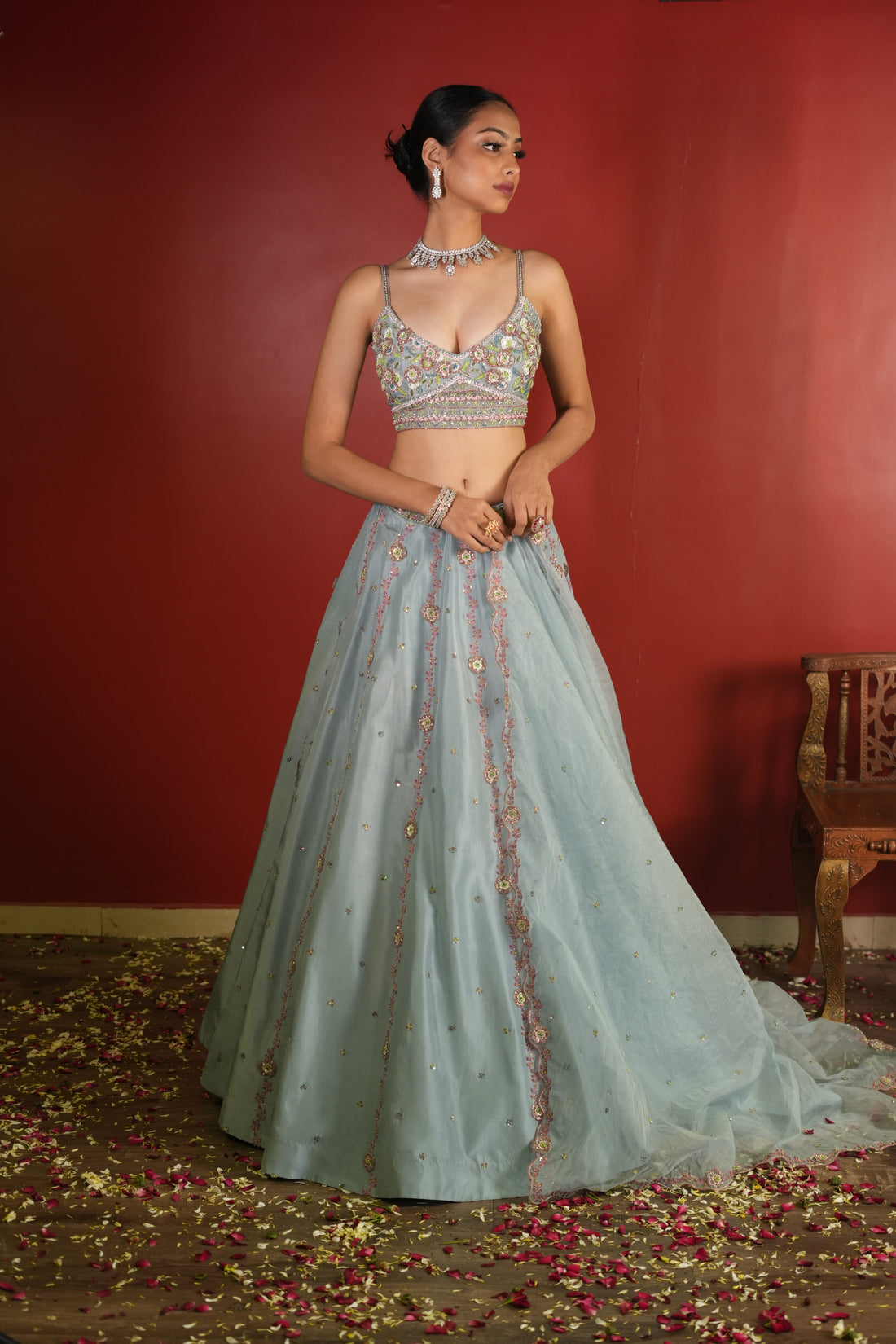 Sky Blue Lehenga Set