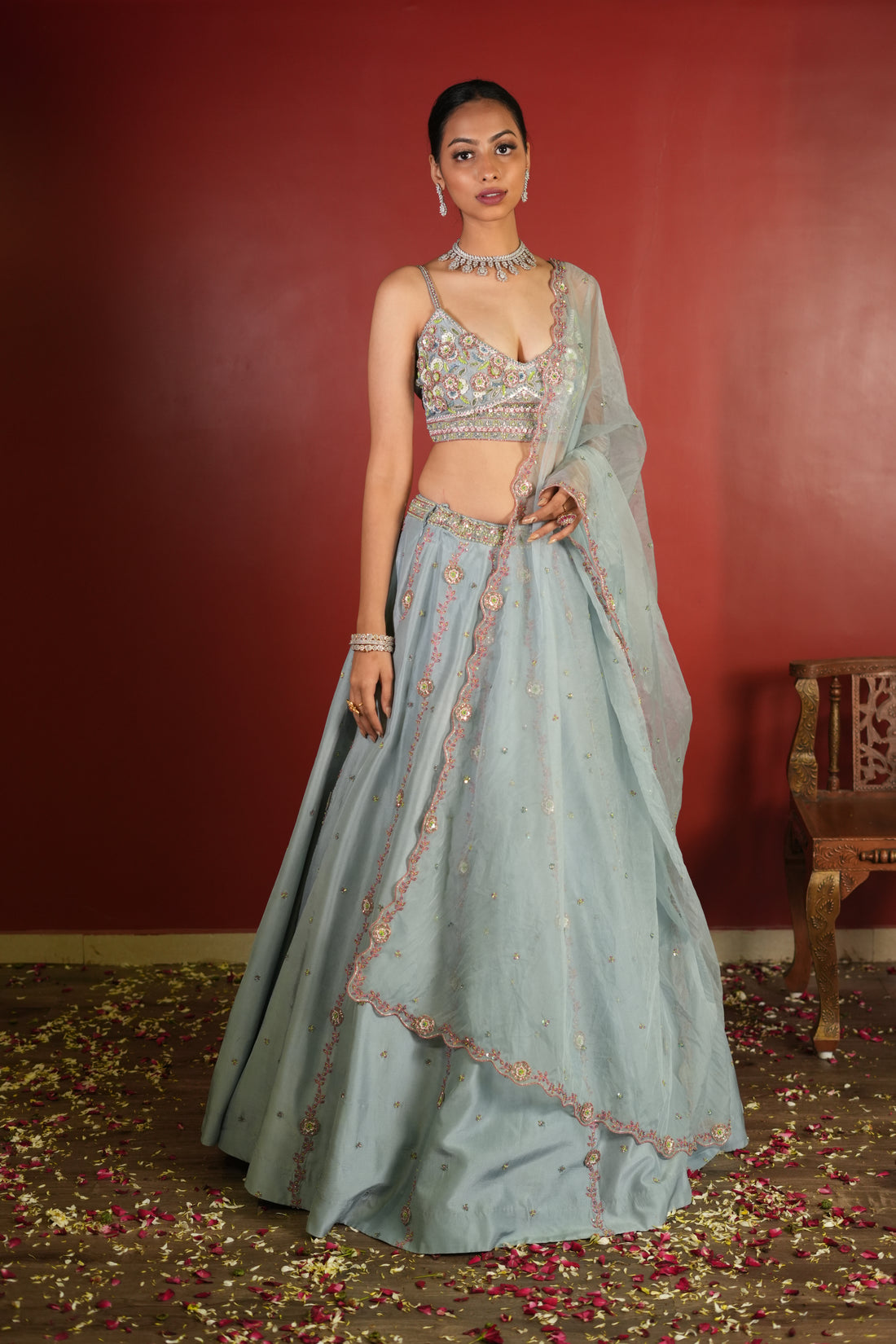 Sky Blue Lehenga Set