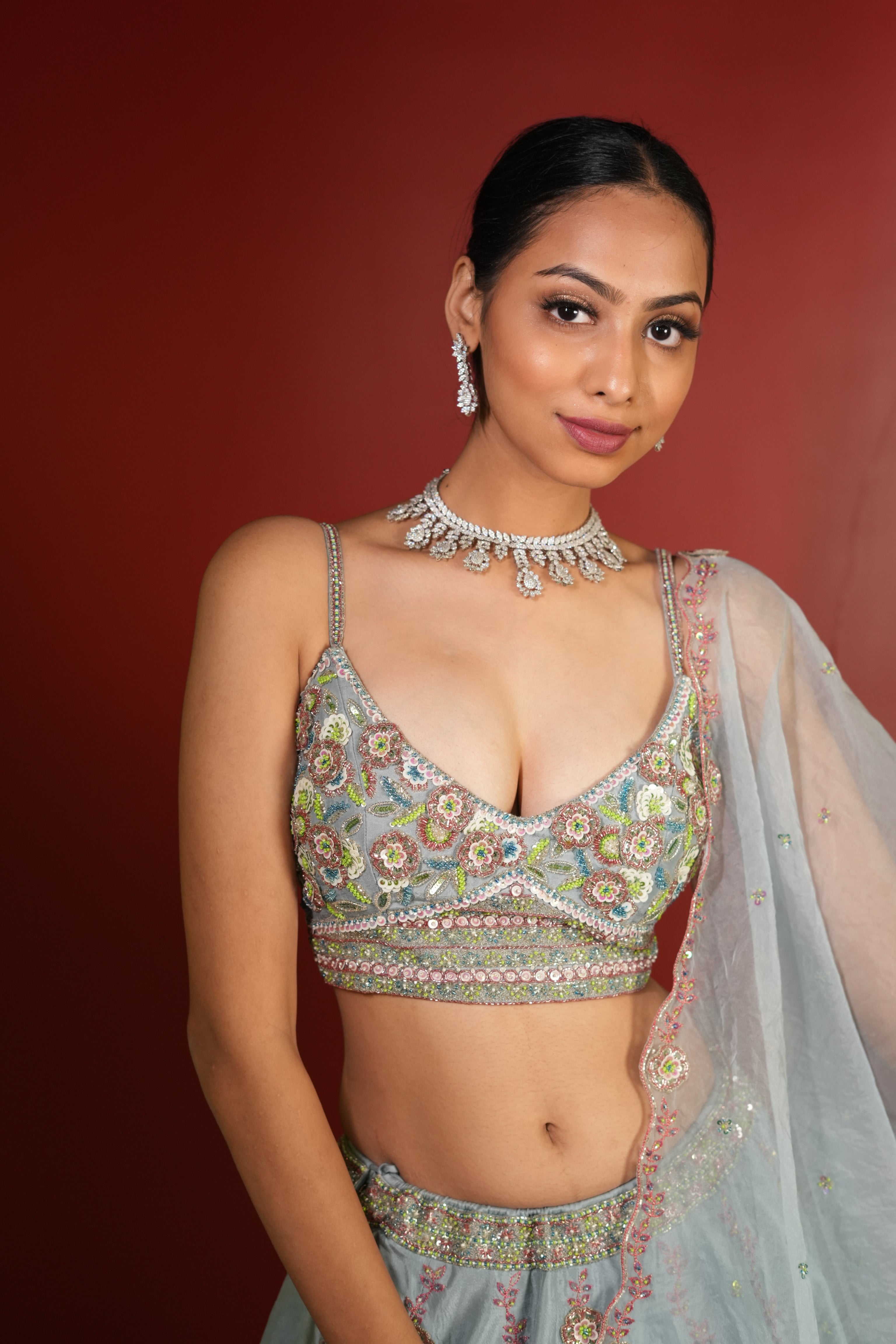 Sky Blue Lehenga Set