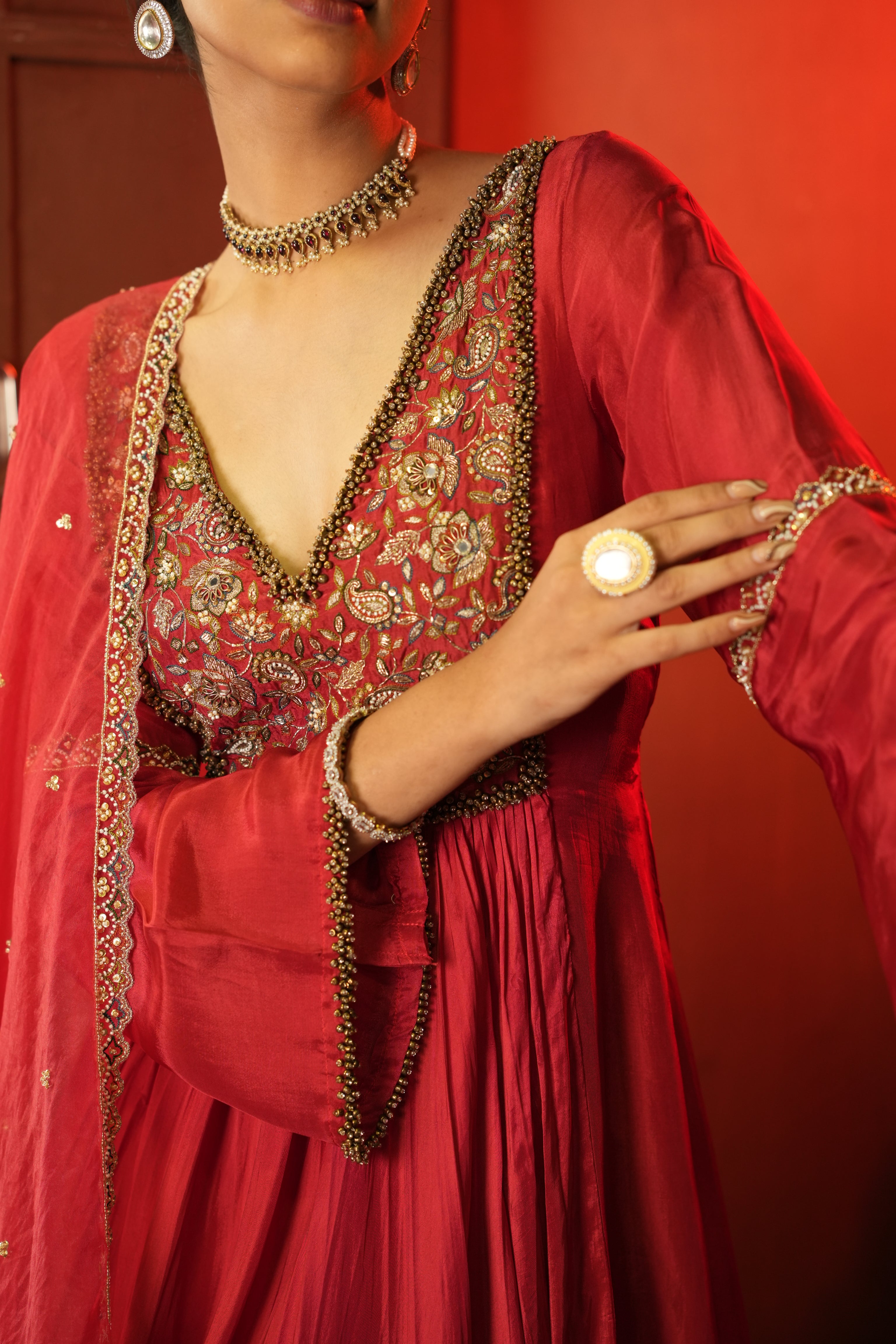 Red Dress With Pants