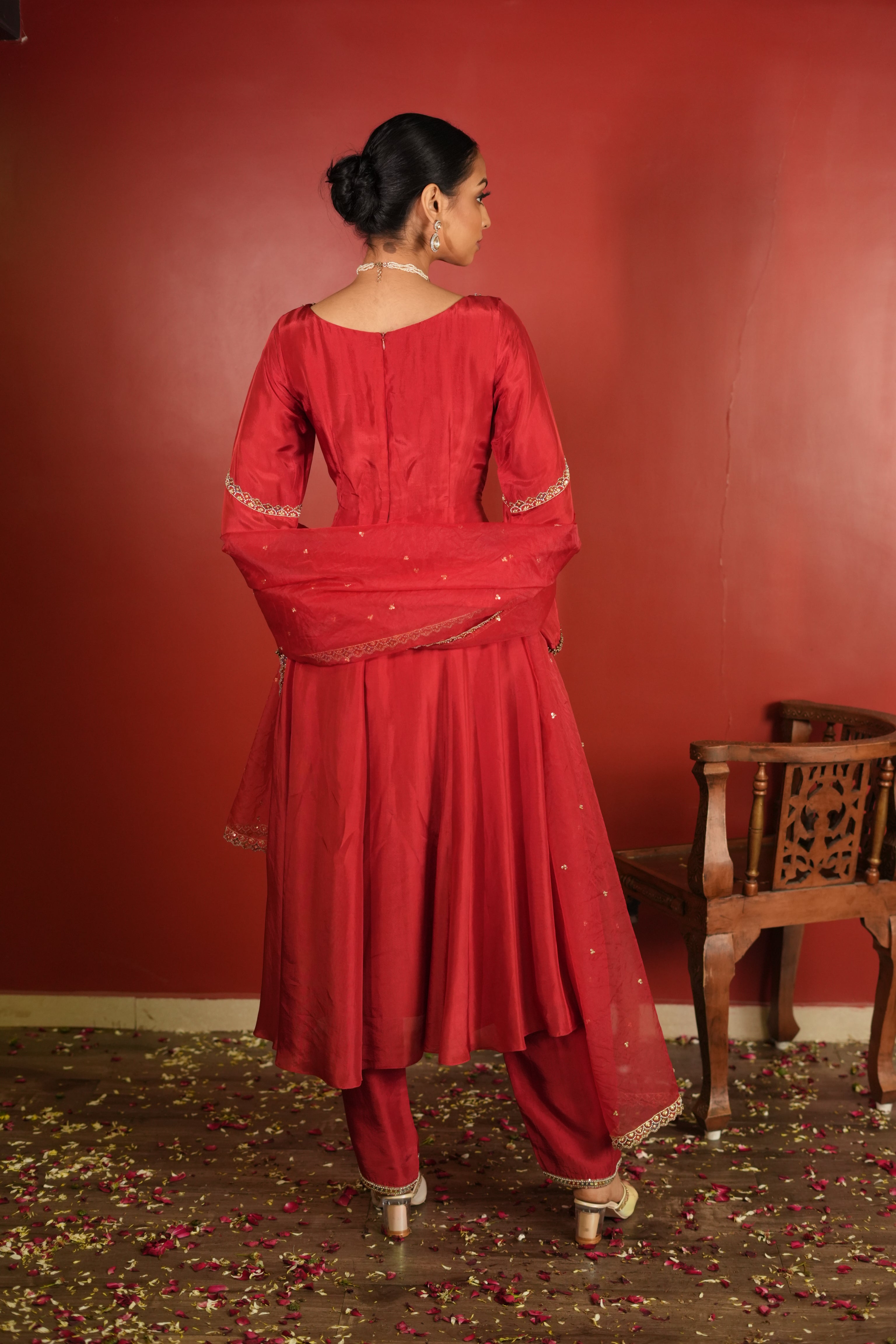 Red Dress With Pants