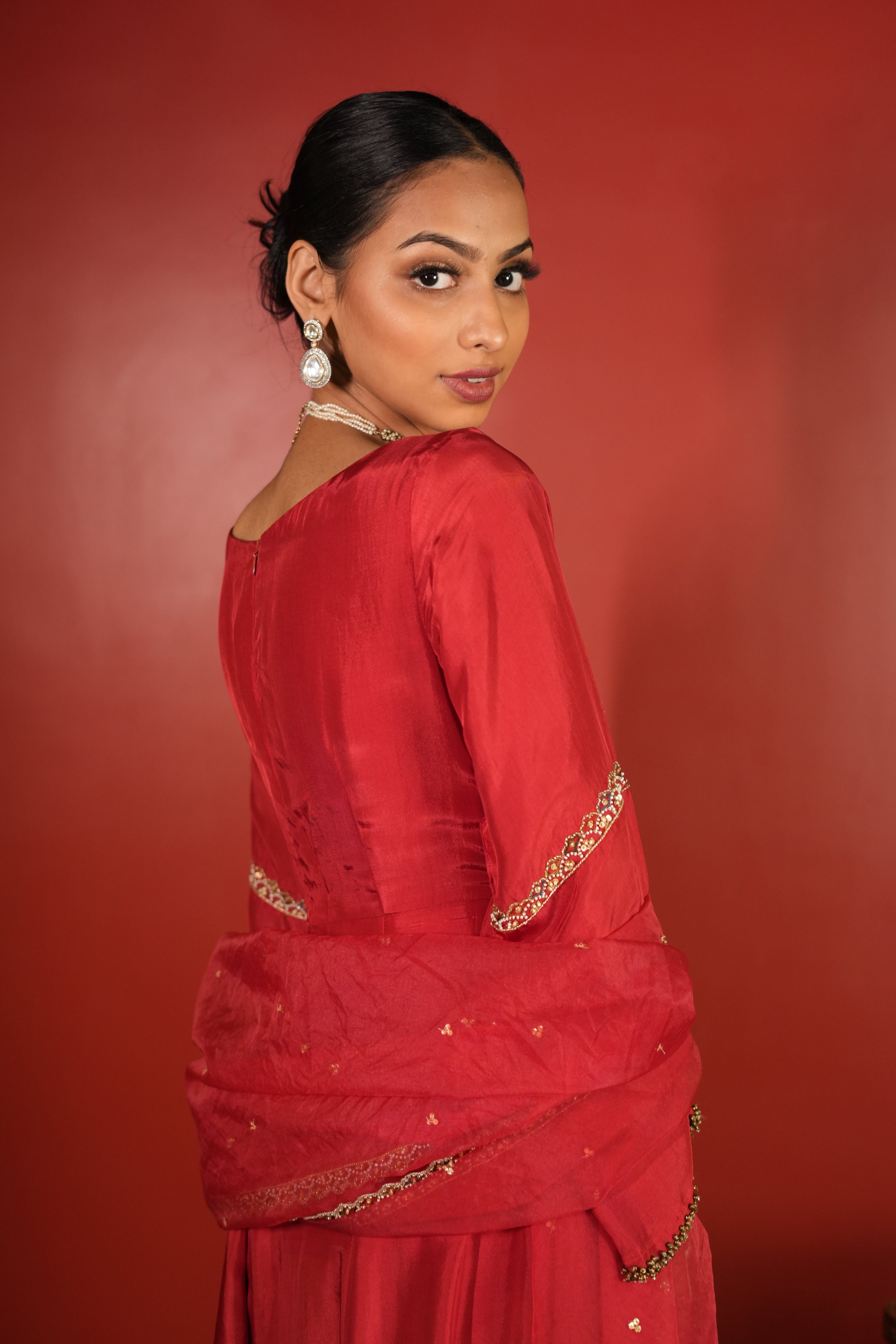 Red Dress With Pants