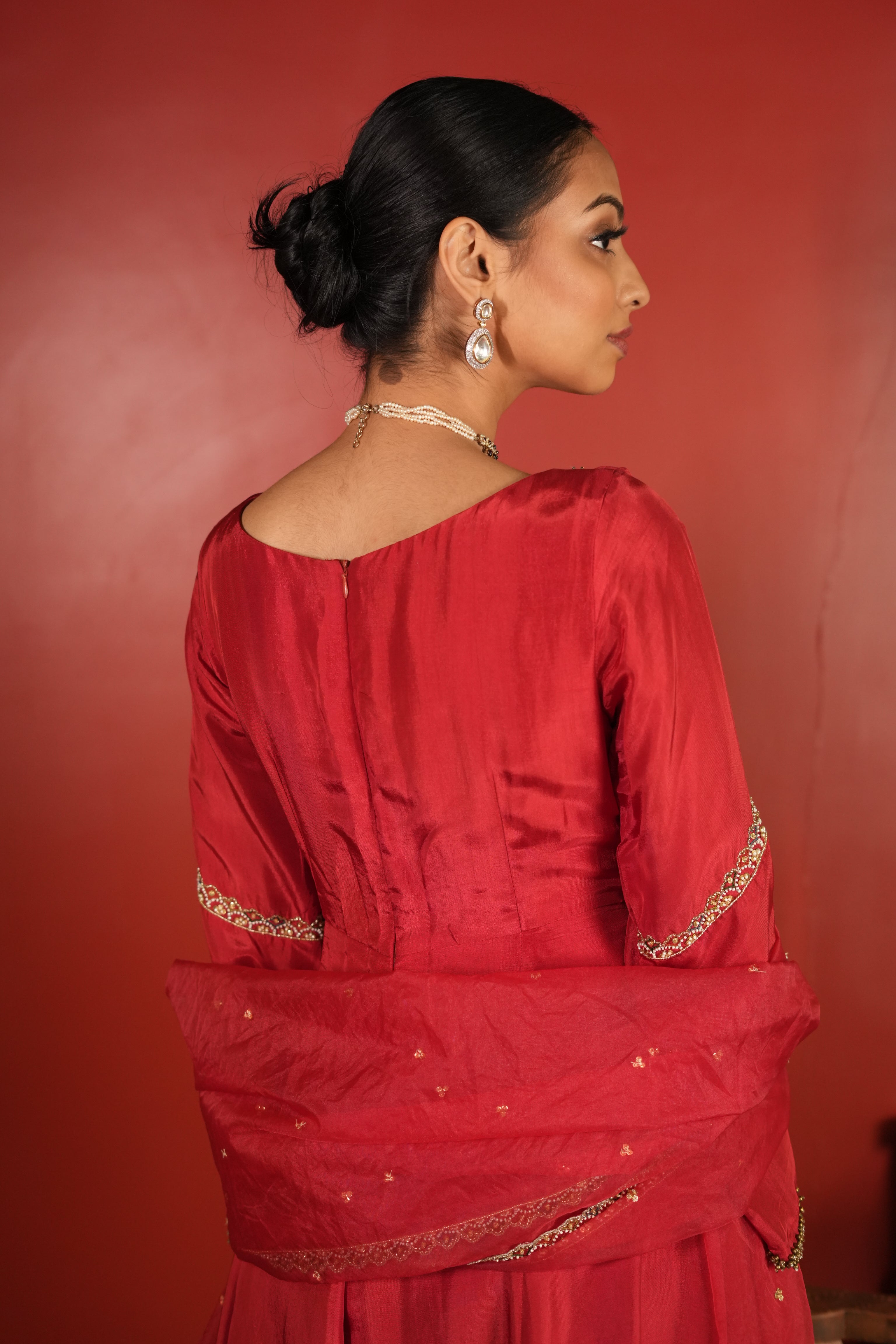 Red Dress With Pants