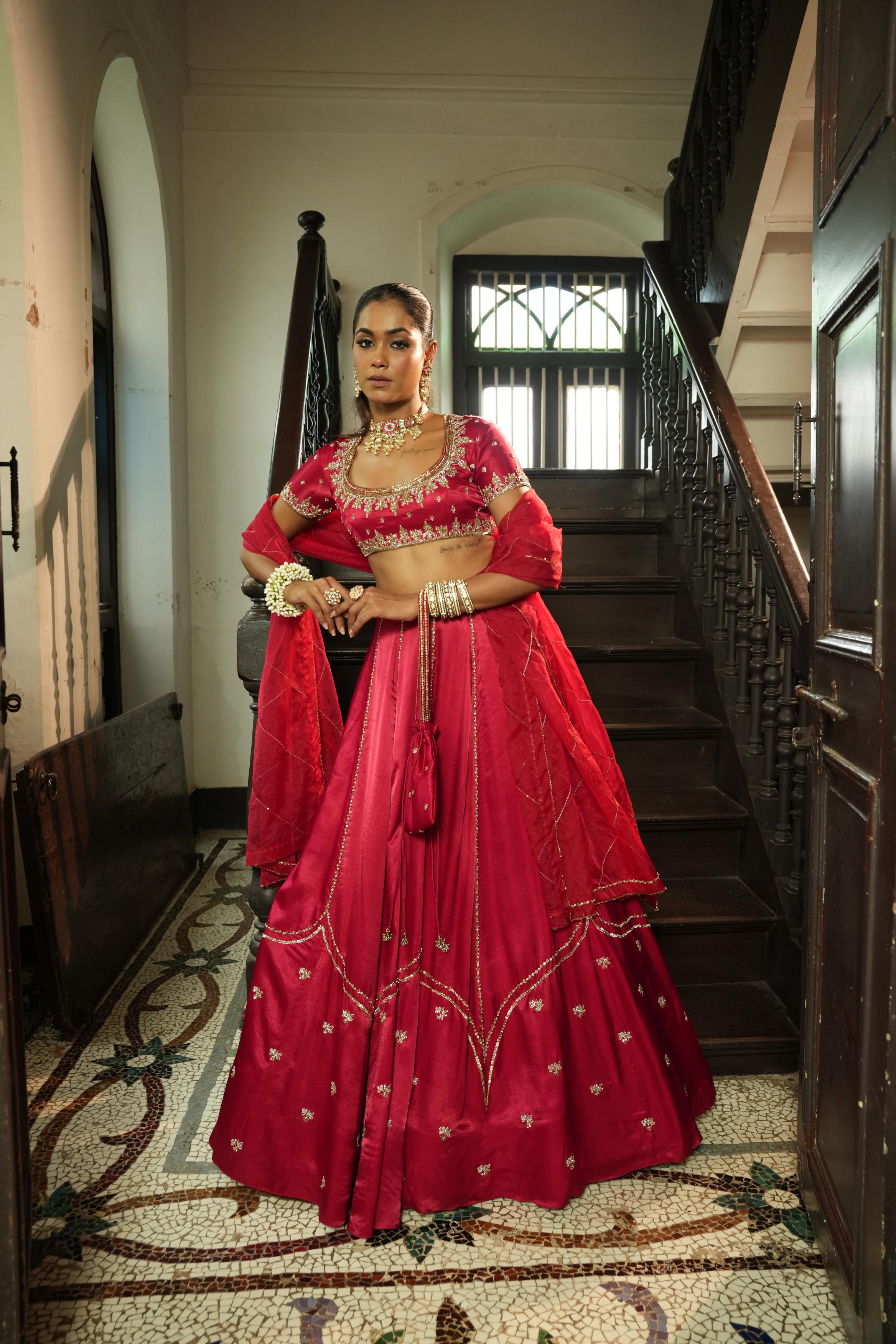 Red Lehenga