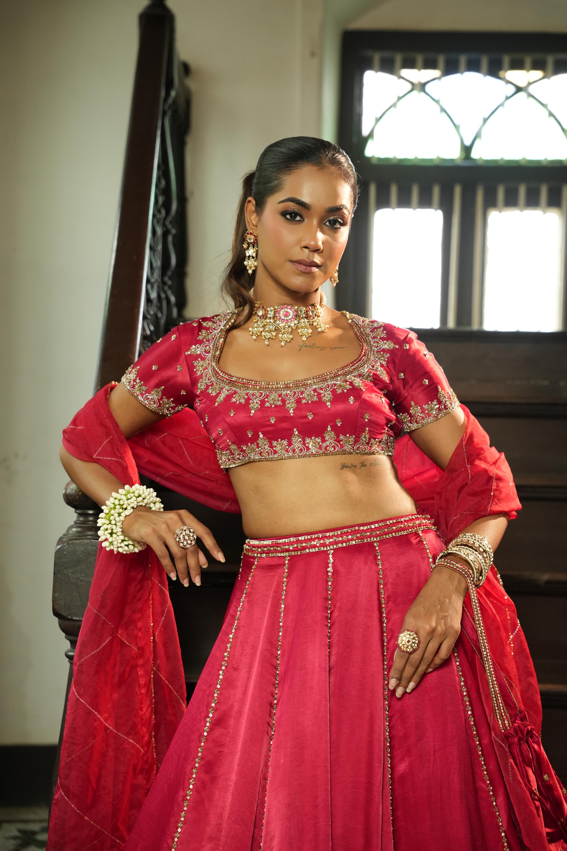 Red Lehenga