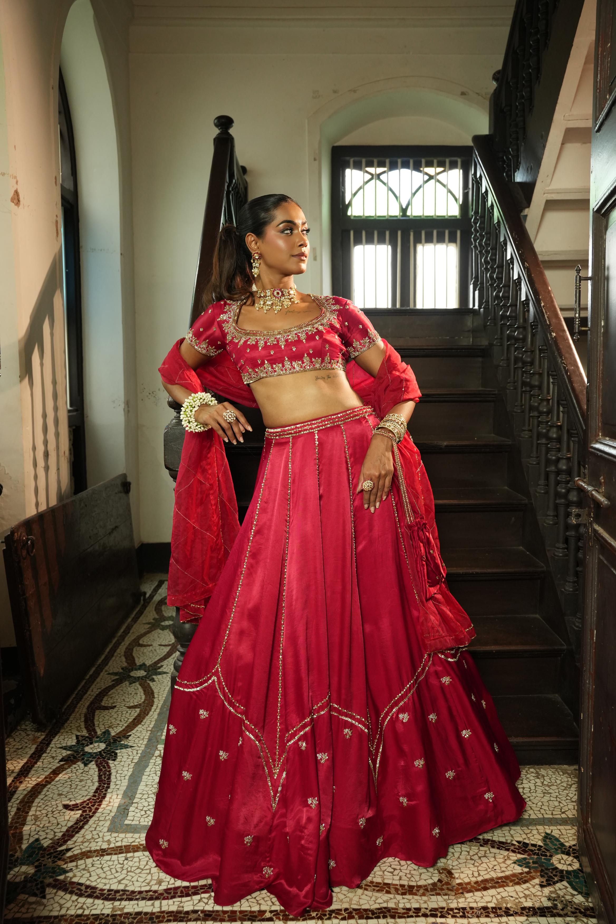 Red Lehenga
