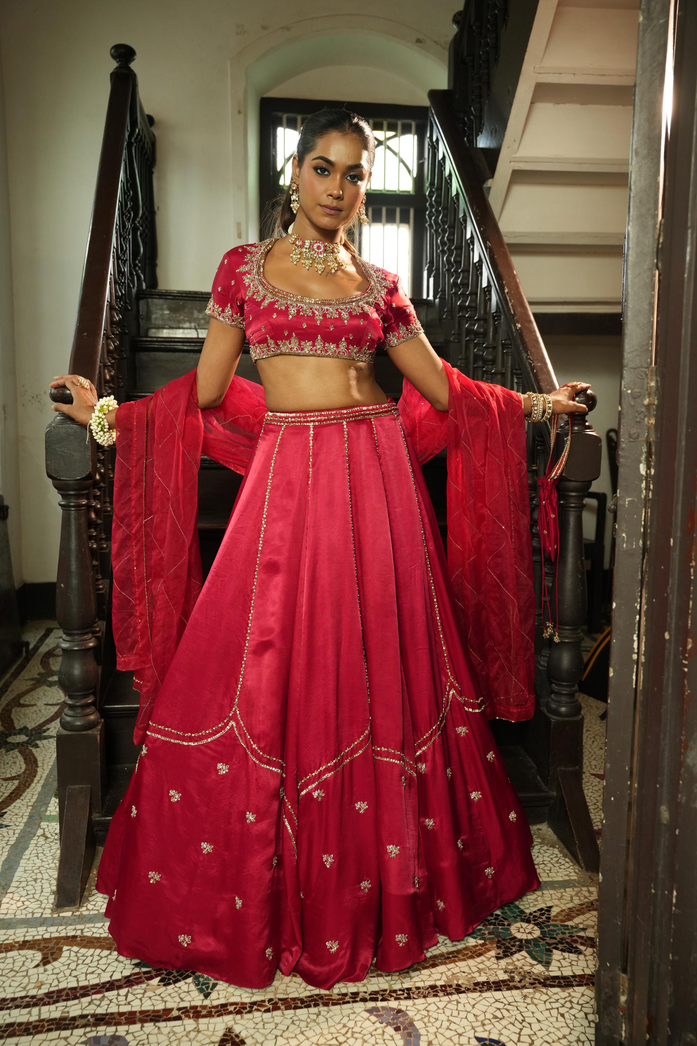 Red Lehenga