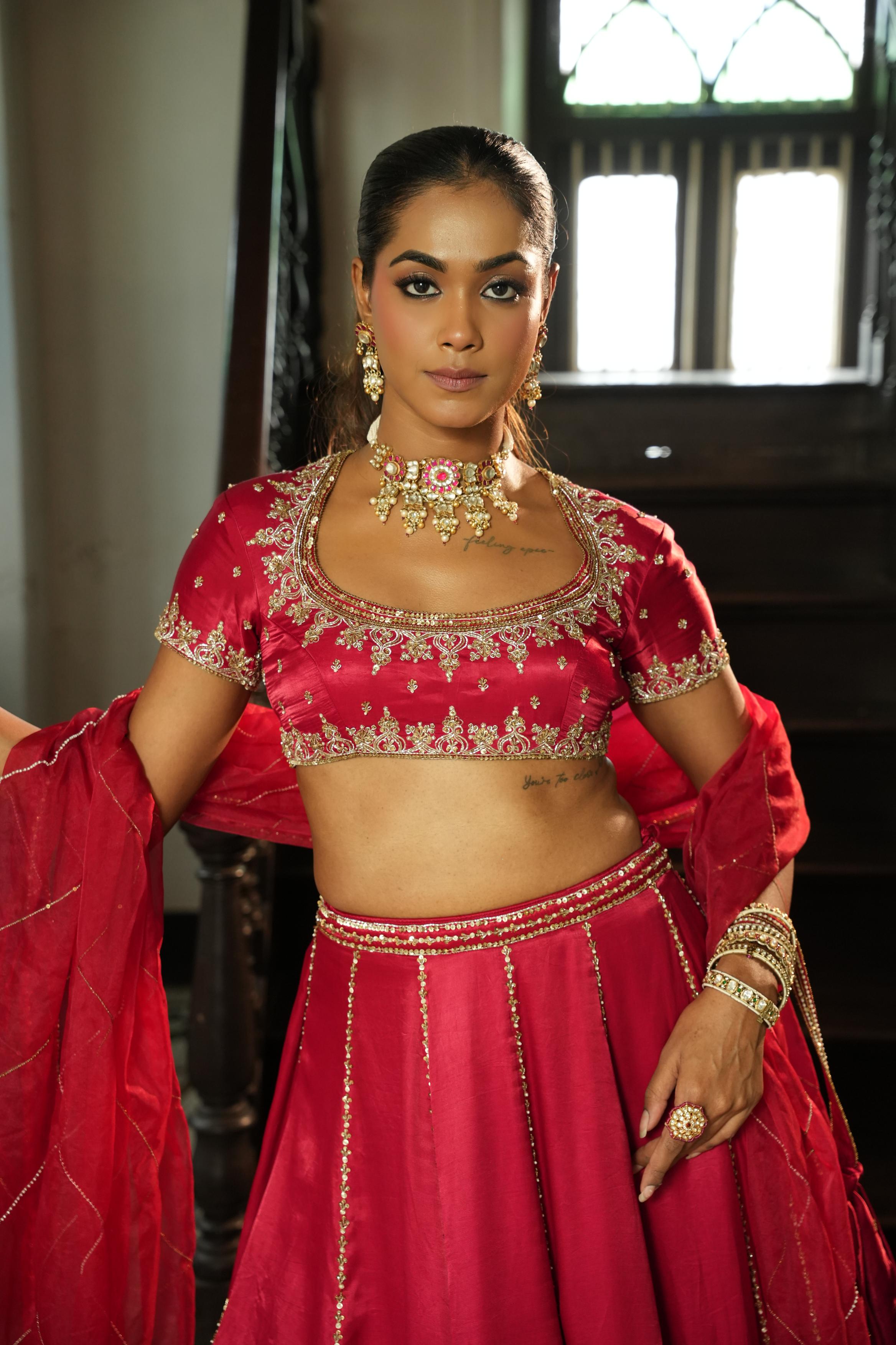 Red Lehenga