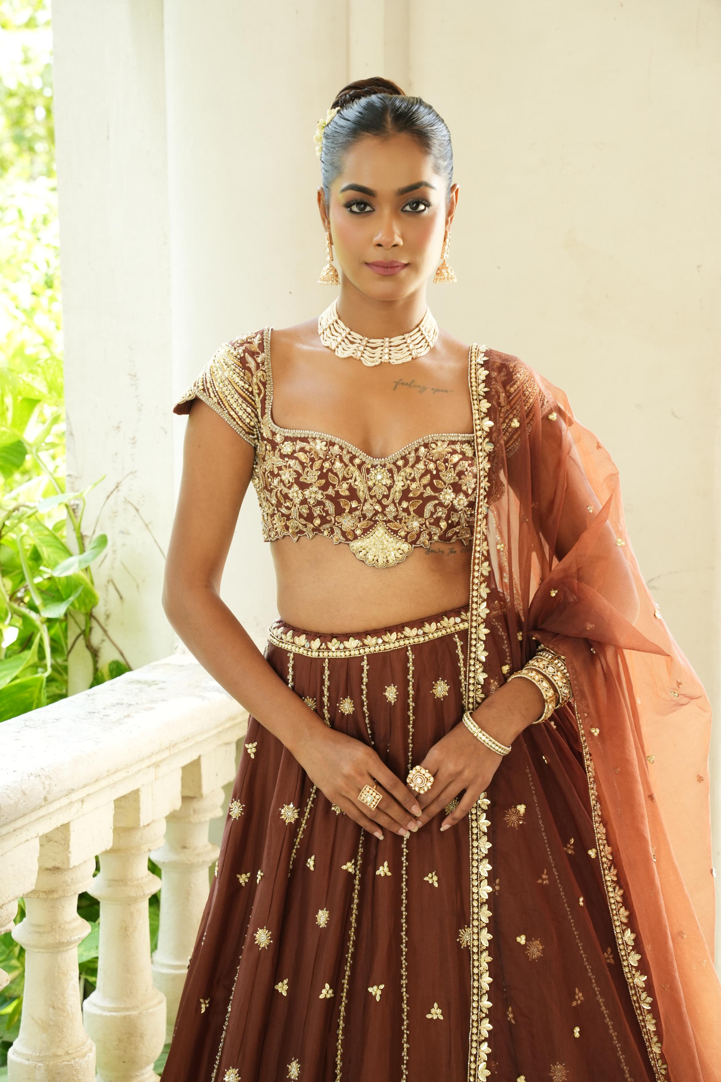 Chocolate Brown Lehenga