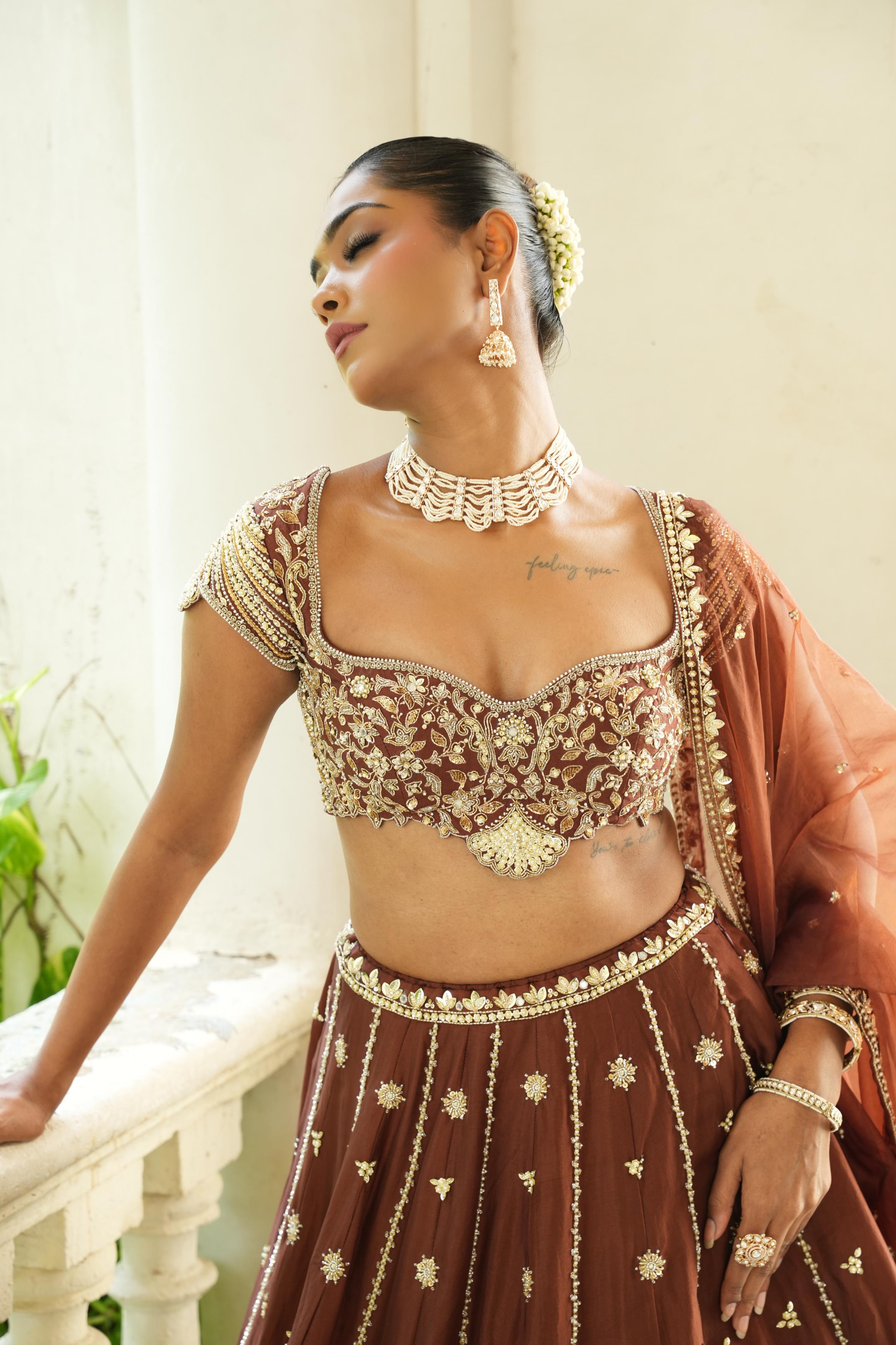 Chocolate Brown Lehenga