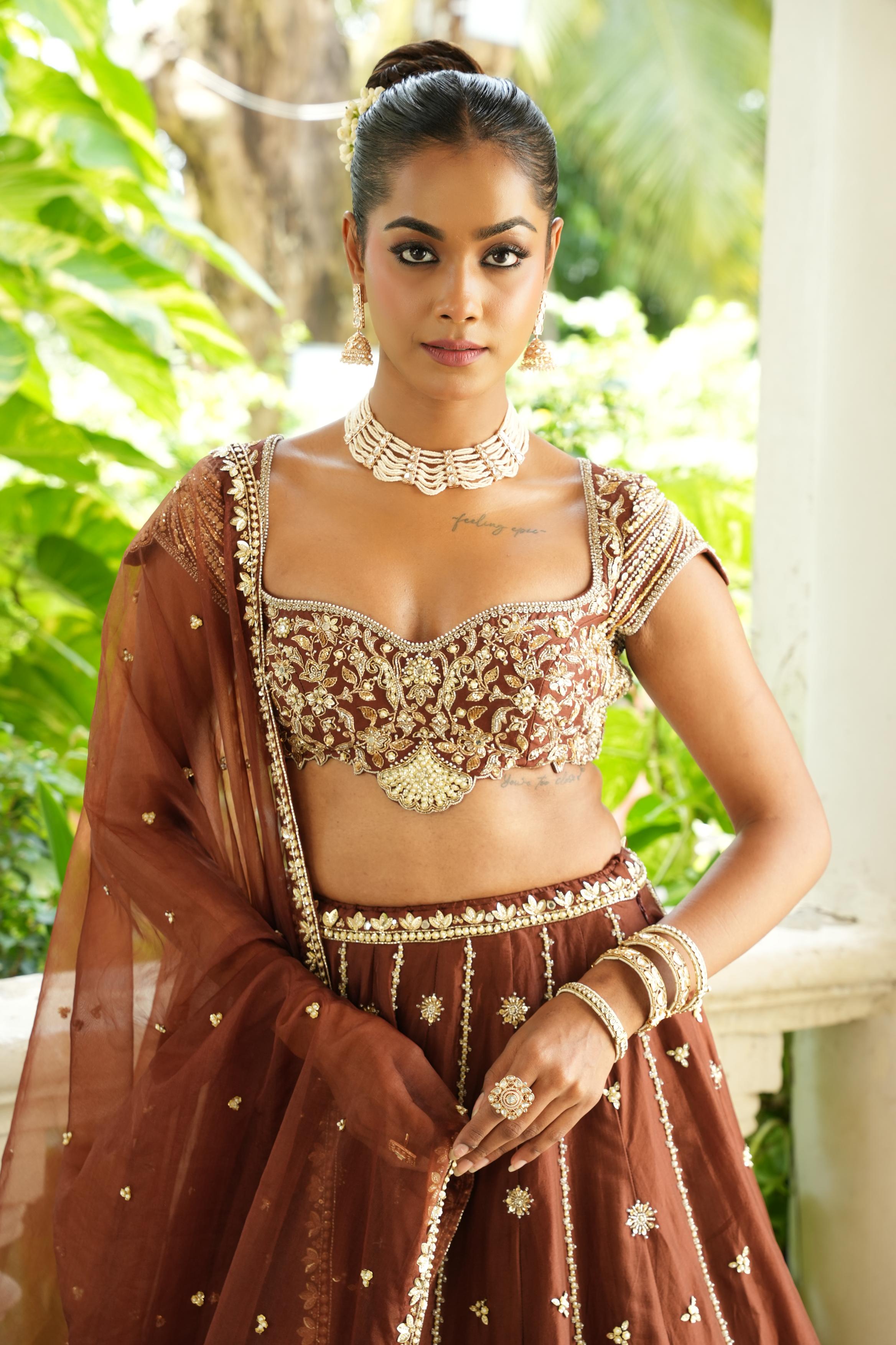 Chocolate Brown Lehenga