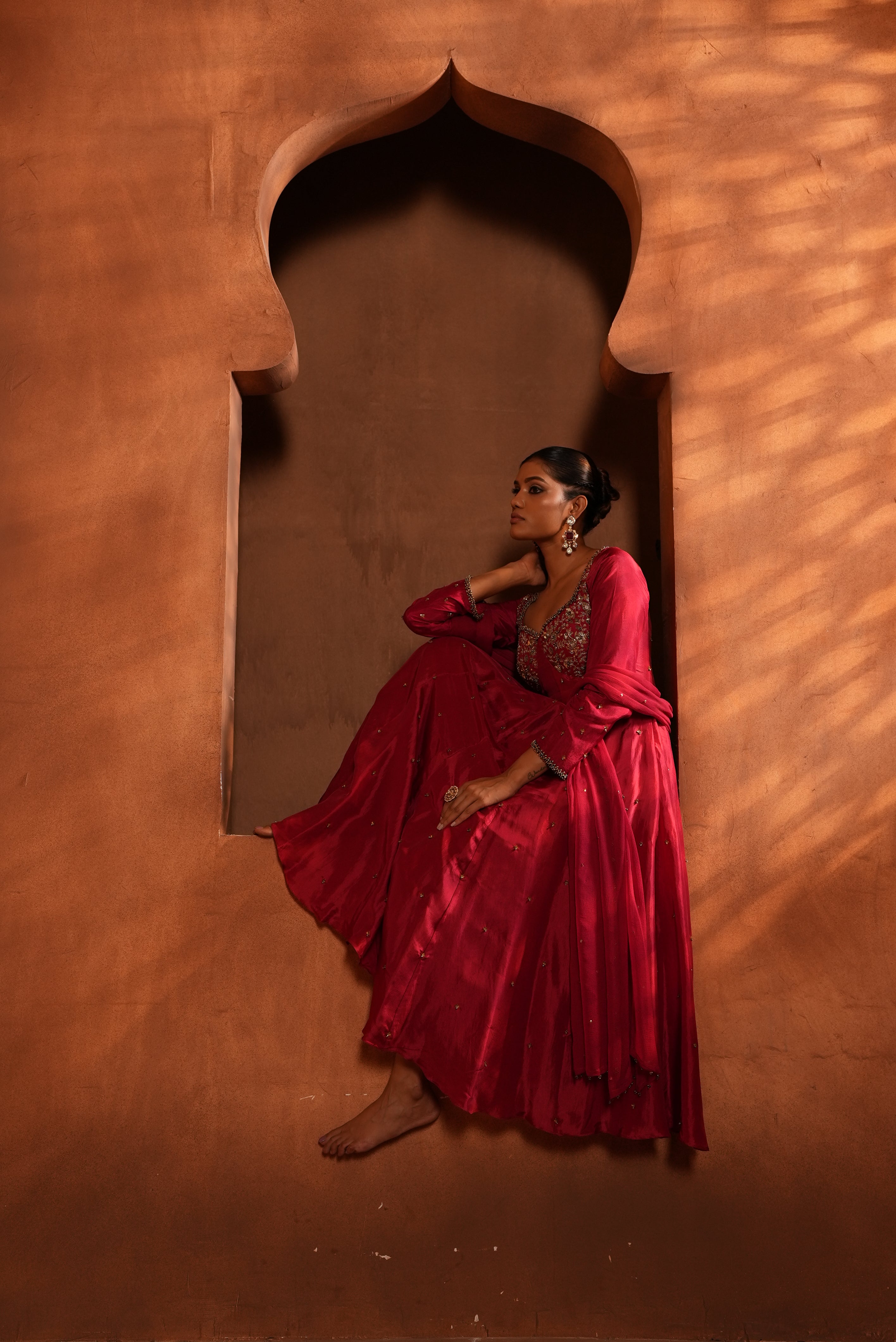 Red (Corset) Dress With Pants