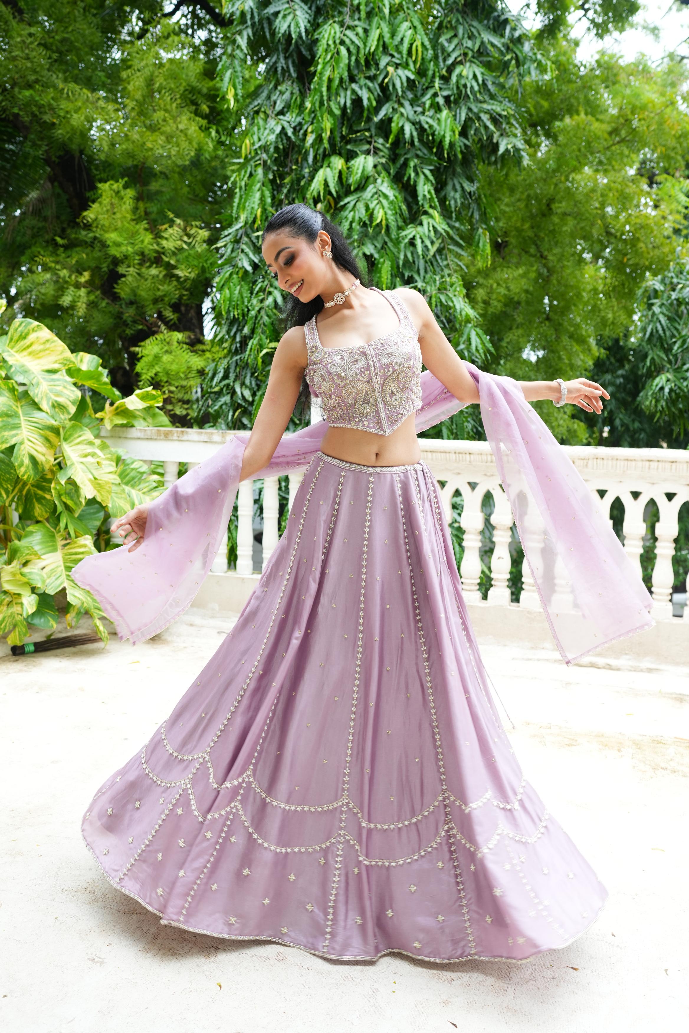 Lavander (InCut) Lehenga