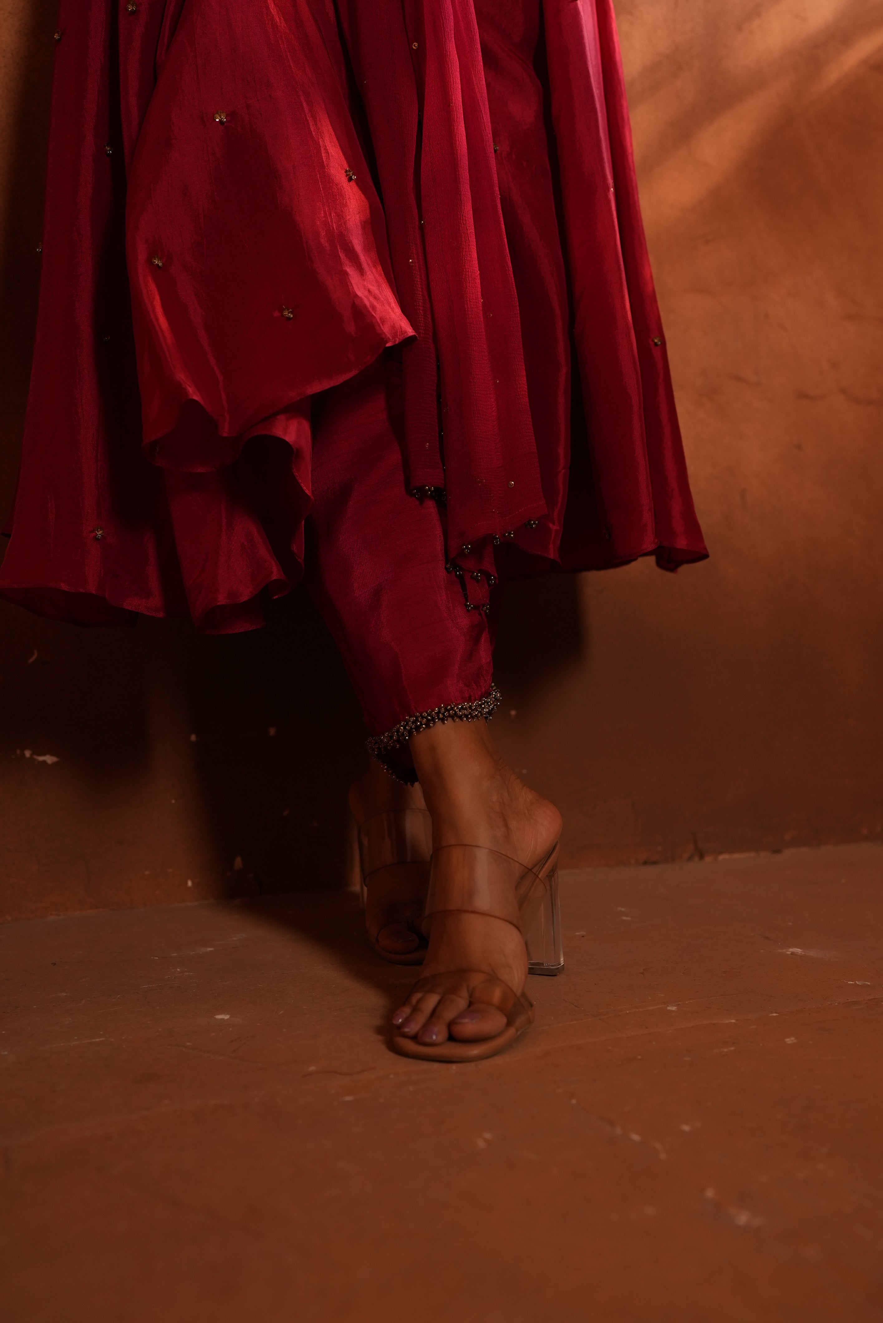 Red (Corset) Dress With Pants