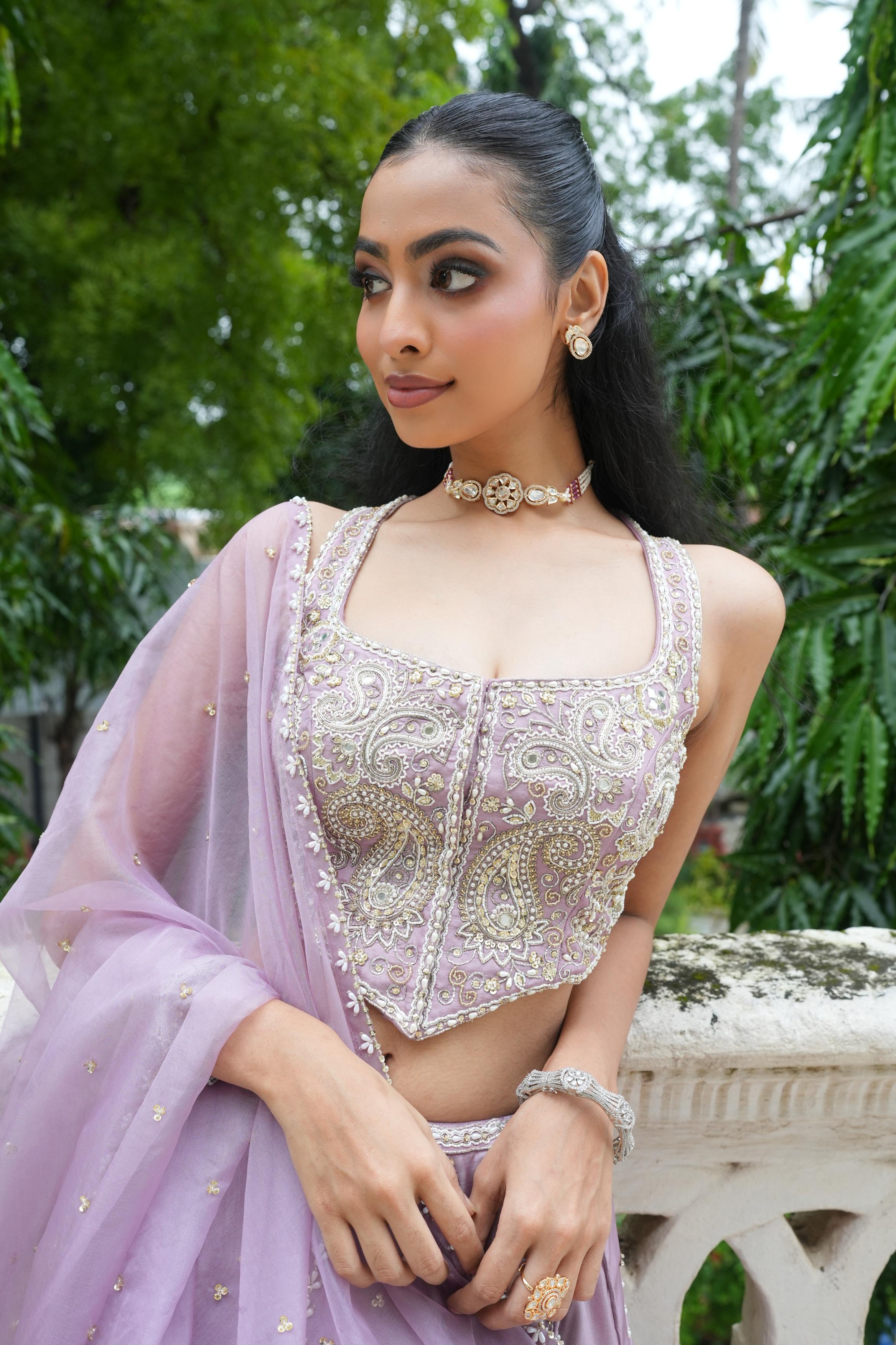 Lavander (InCut) Lehenga