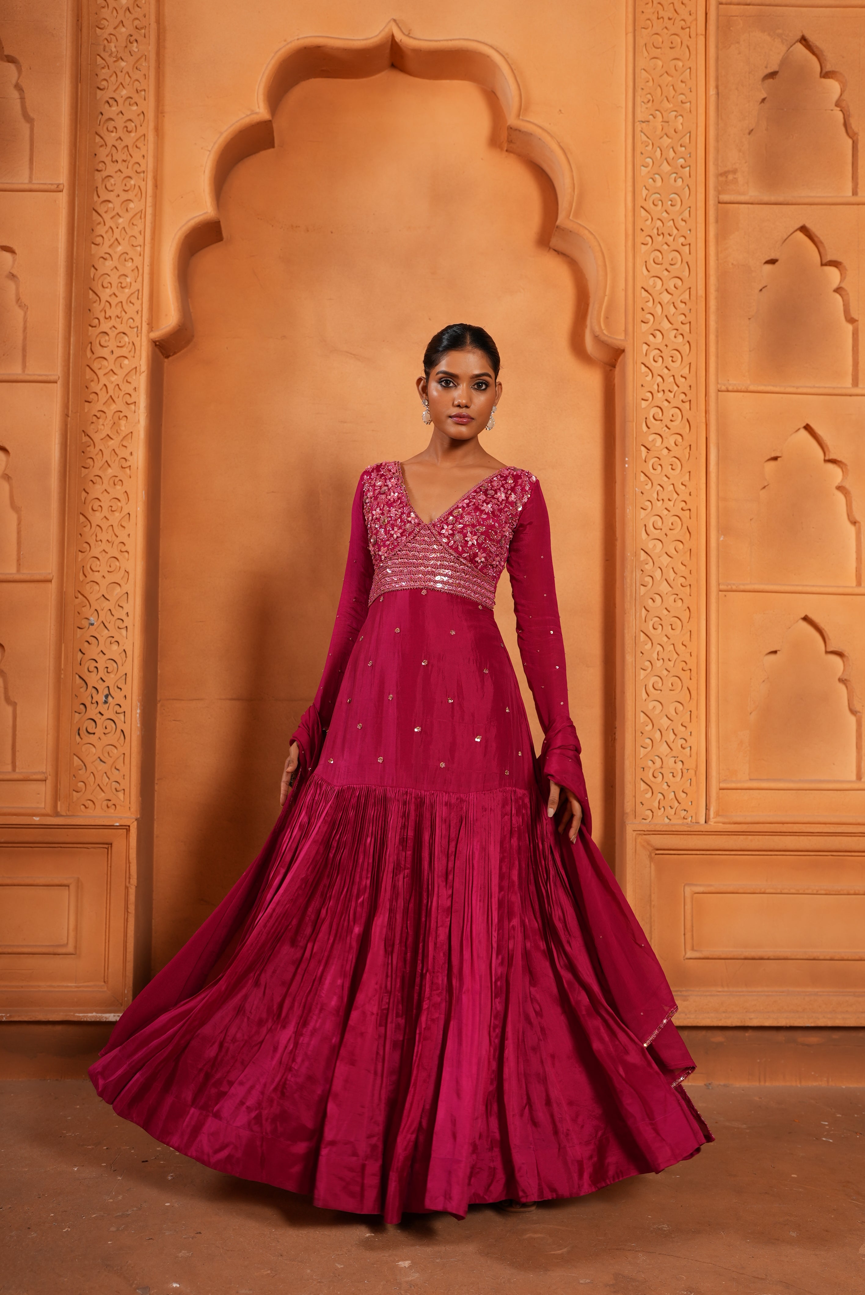 Pink Suit (Tone On Tone Work)