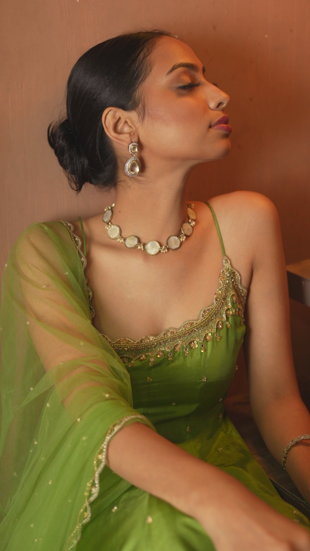 Green Dress With Pants
